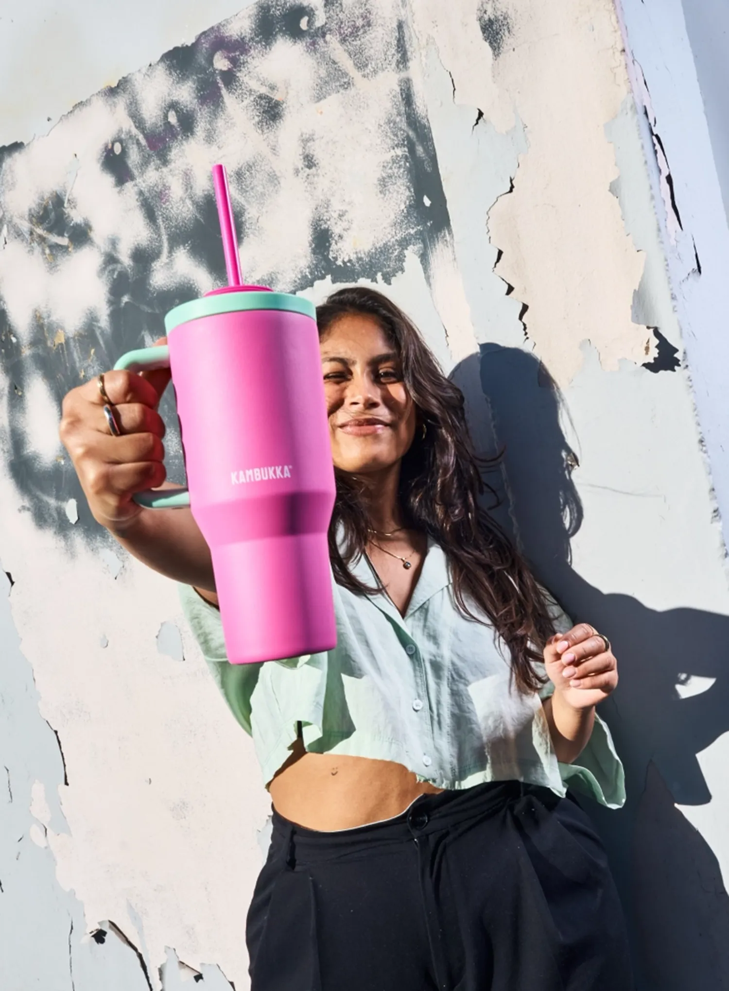 Termo šalica Kambukka Rio Tumbler 950 ml - bubblegum mint 