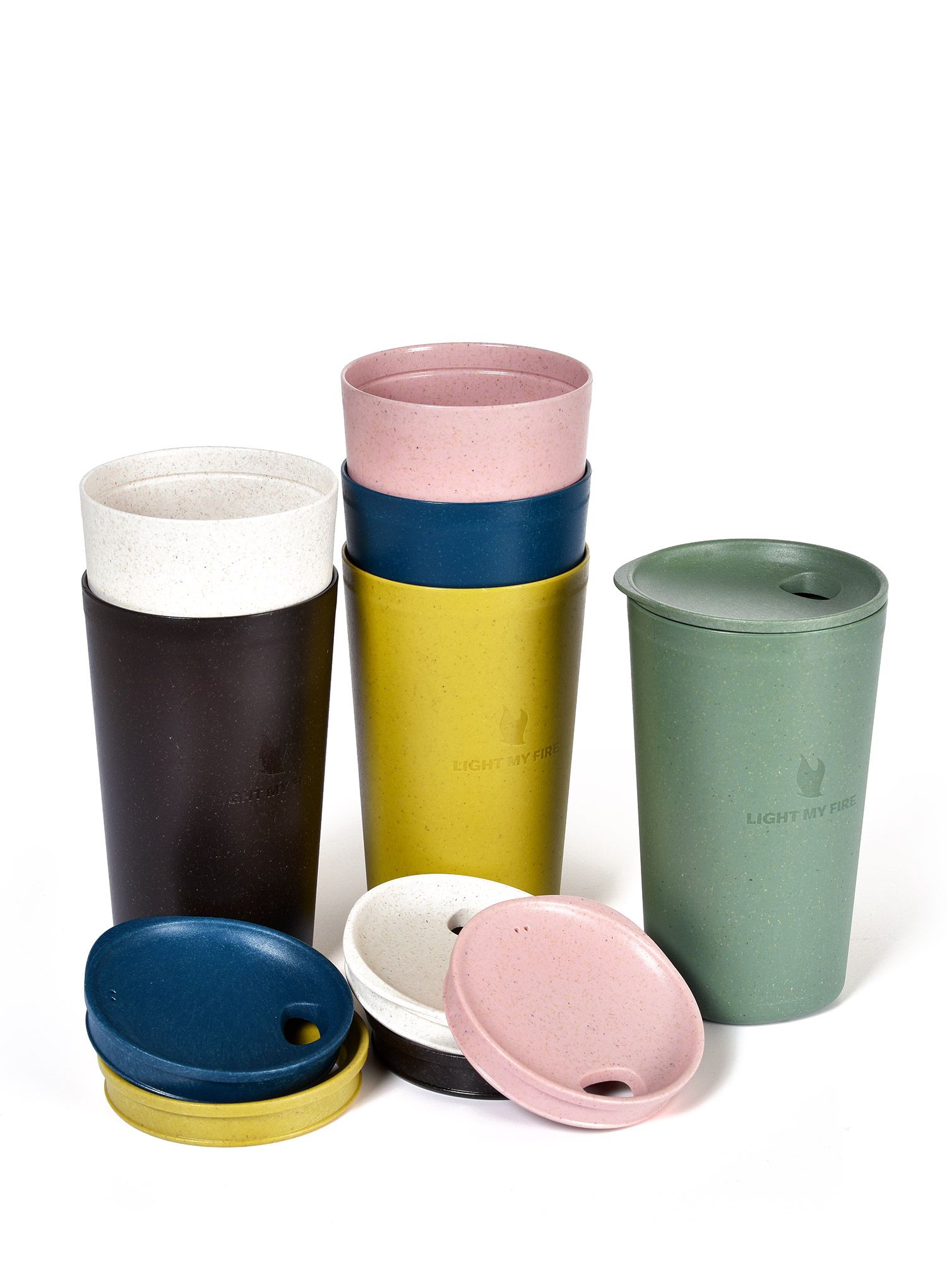 Putna šalica Light My Fire MyCup & Lid Large (0,5 l) - mustyyellow