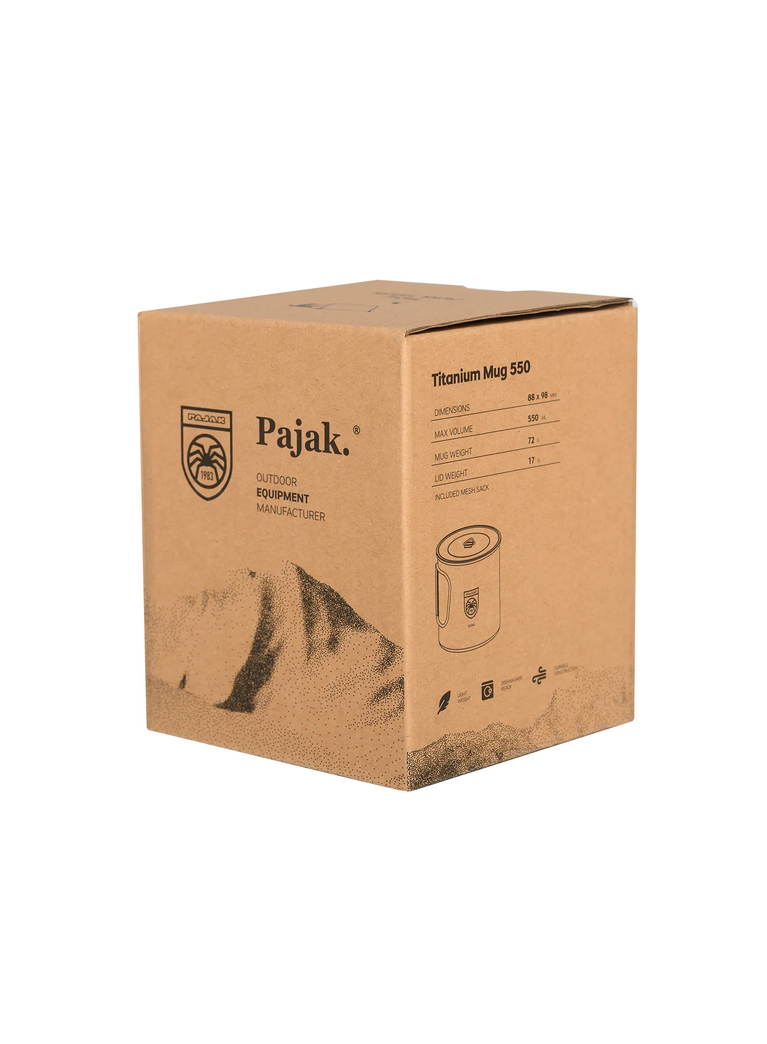 Putna šalica Pajak Titanium Mug 550 ml