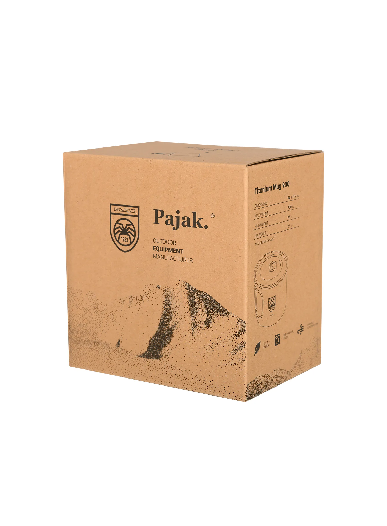 Putna šalica Pajak Titanium Mug 900 ml