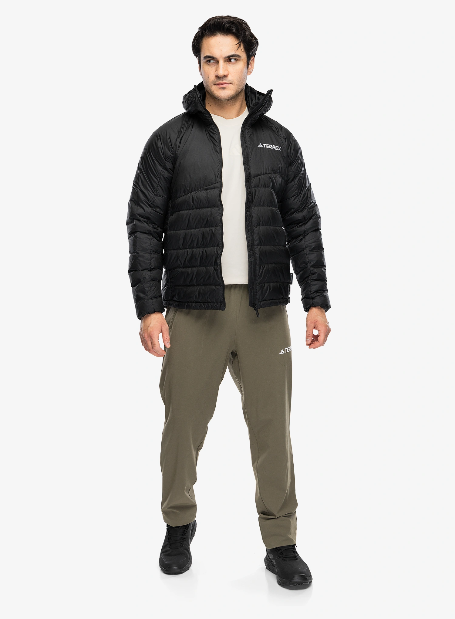 Jakna adidas TERREX Xperior CLIMAWARM+ Down Hooded Jacket - black
