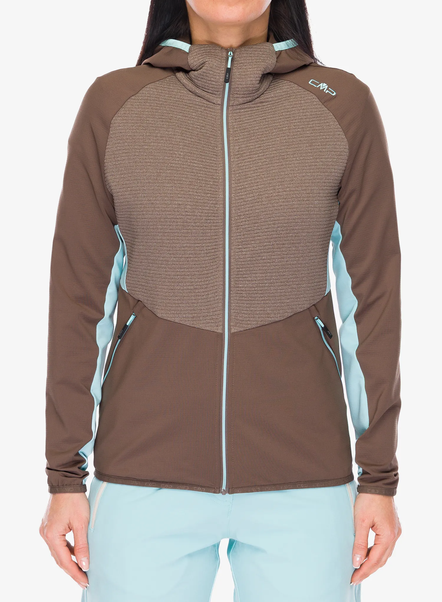 Ženska jakna CMP Omber Jacket Fix Hood - toffee