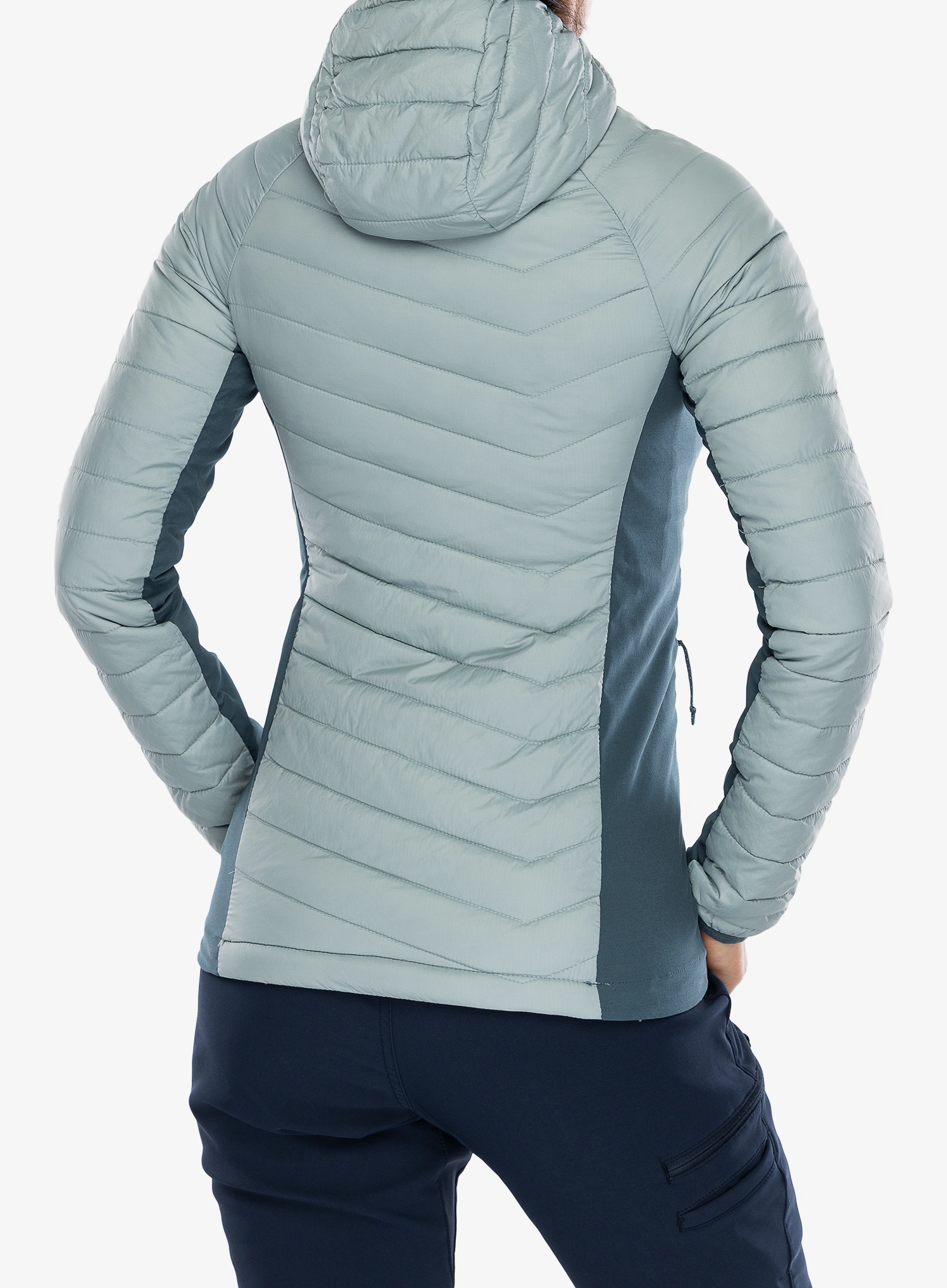 Ženska jakna Columbia Powder Pass II Hybrid Hooded Jacket - crushed blue/everblue