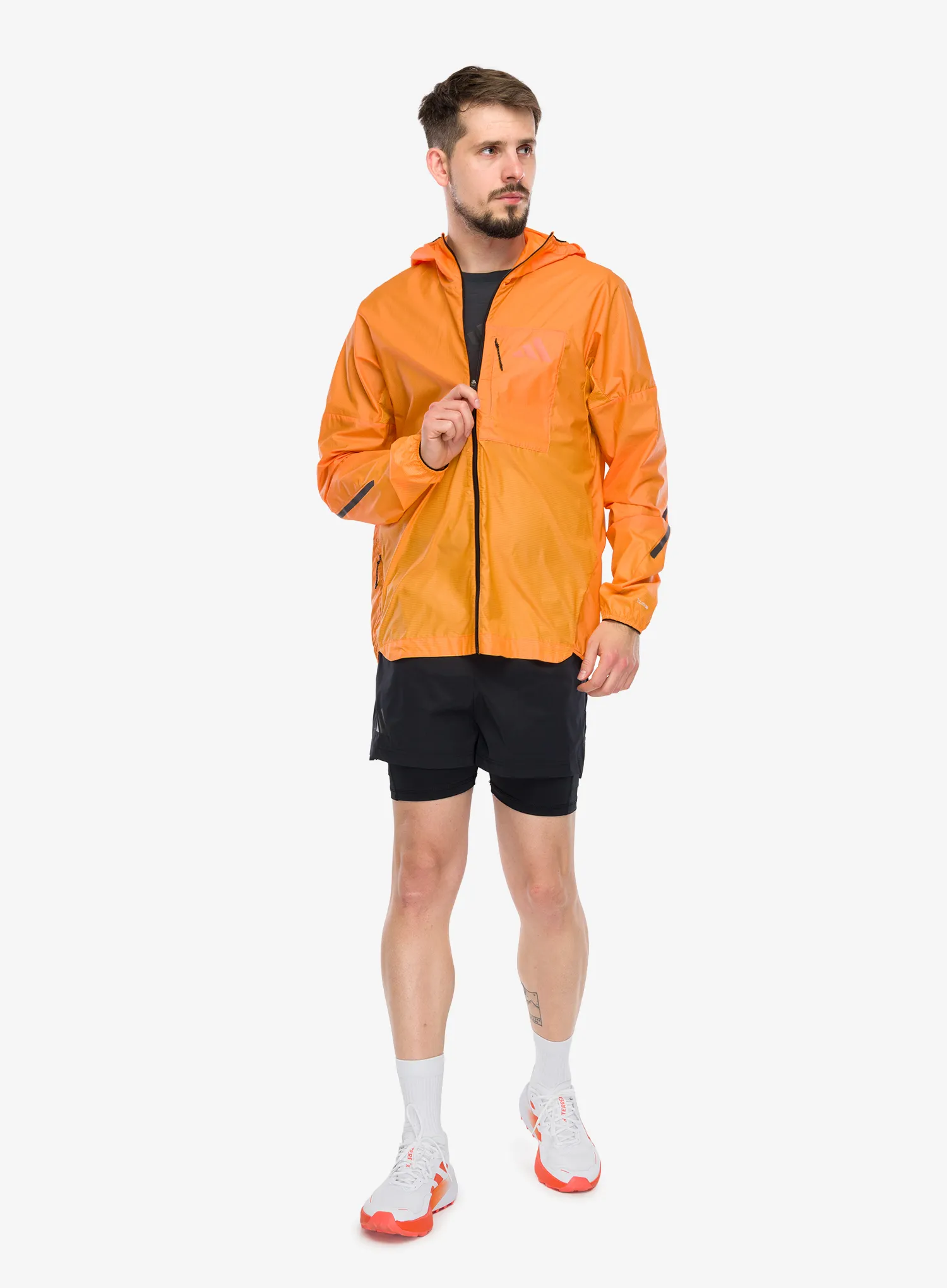 Jakna za trčanje adidas TERREX Xperior CLIMA365 Light Windweave Jacket - impact orange/pure tangerine