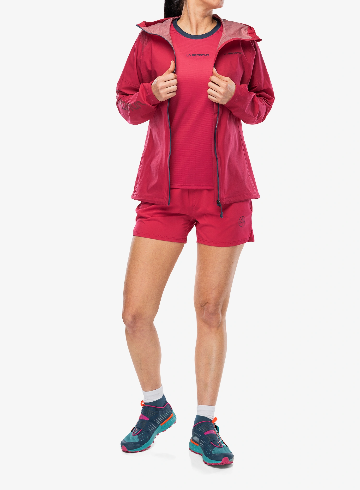 Ženska jakna za trčanje La Sportiva Pocketshell Jacket - azalea/night sky