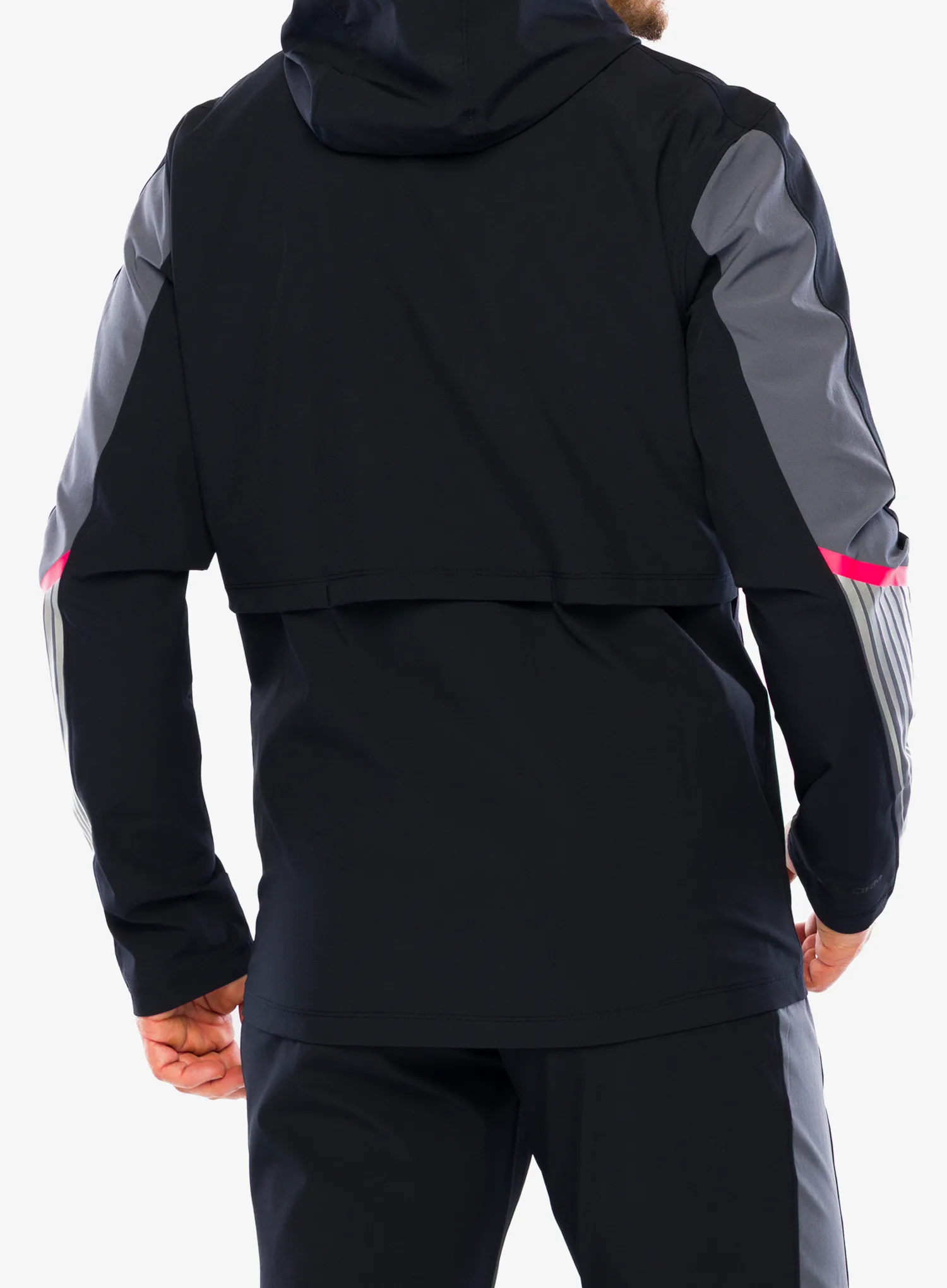 Jakna za trčanje Under Armour Velociti Storm Hooded Jkt - black/castlerock/reflective