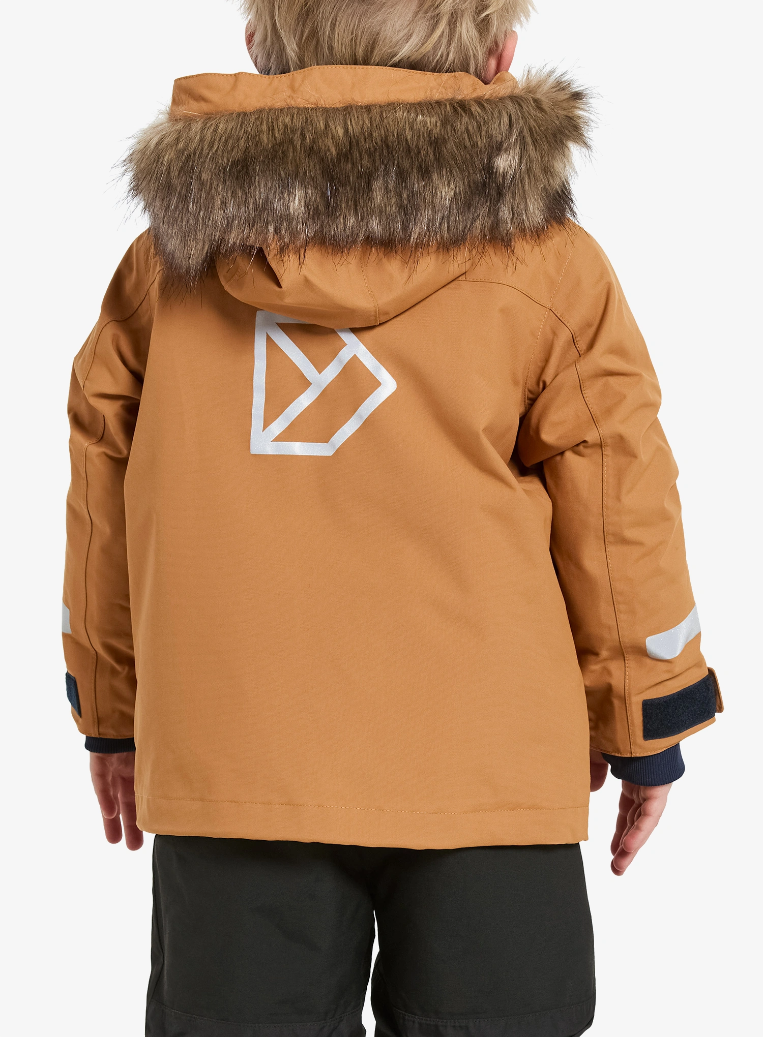 Dječja jakna Didriksons Bjarven Parka 4 - almond tree