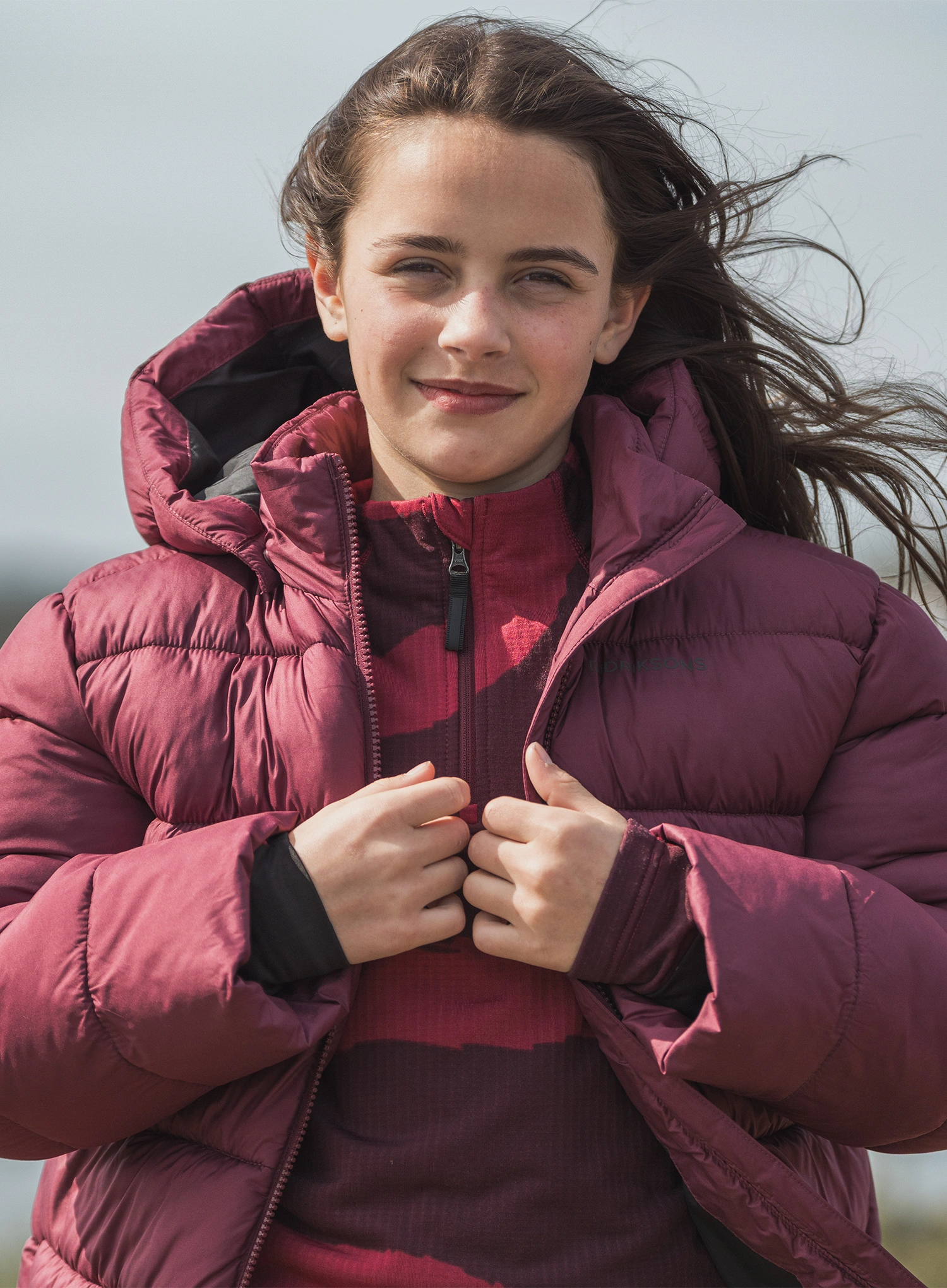 Dječja jakna Didriksons Scoria Parka - anemon red