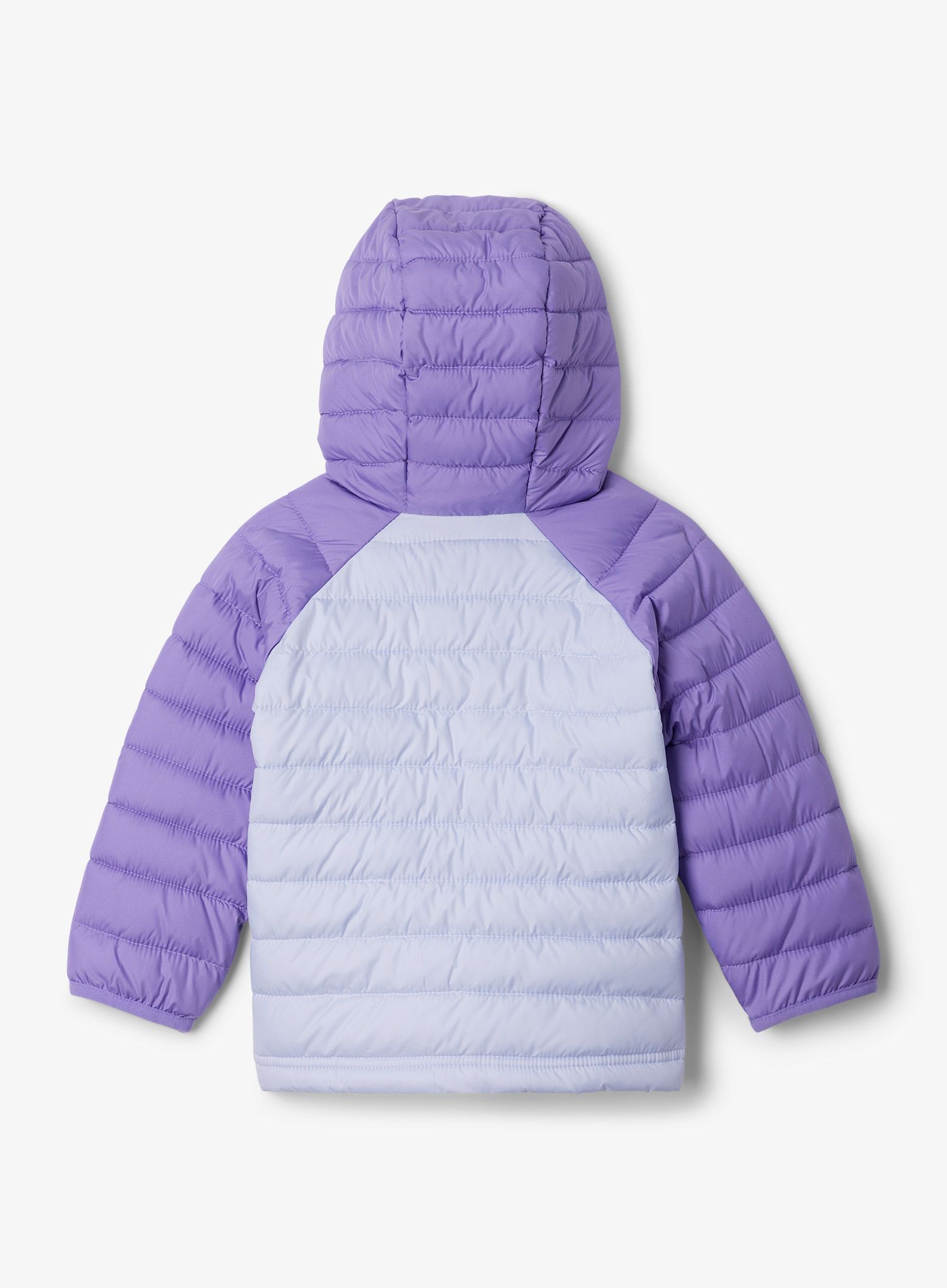 Jakna za djevojčice Columbia Powder Lite II Hooded Jacket - snowdrift/paisley purple
