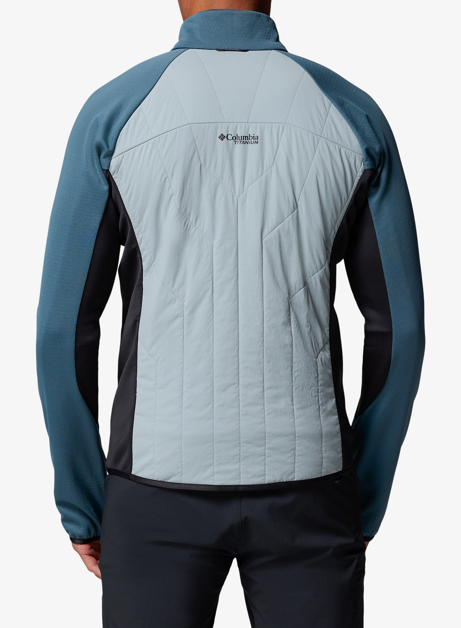 Hibridna jakna Columbia Arctic Crest Hybrid Full Zip - crushed blue/everblue/black