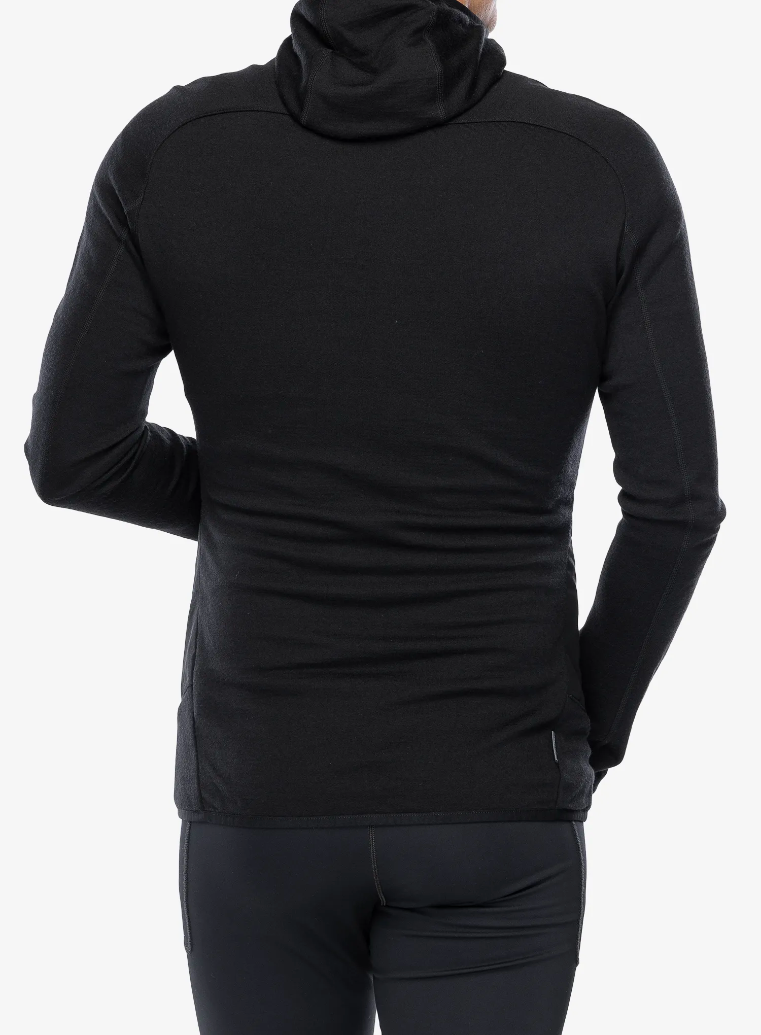 Hibridna jakna Icebreaker Merino Quantum Hybrid LS Zip Hoodie - black