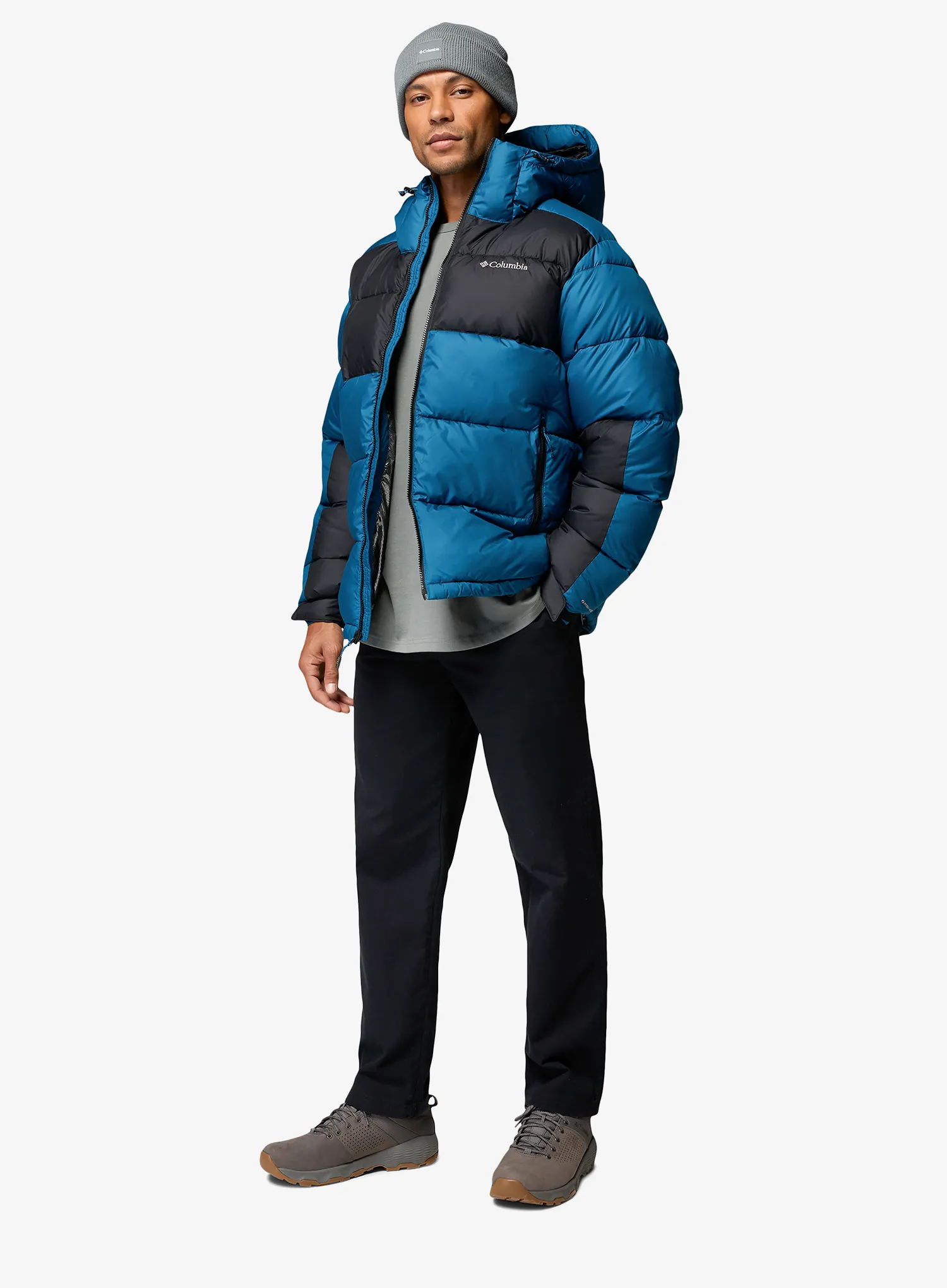 Jakna s postavom Columbia Pike Lake II Hooded Jacket - phoenix blue/black