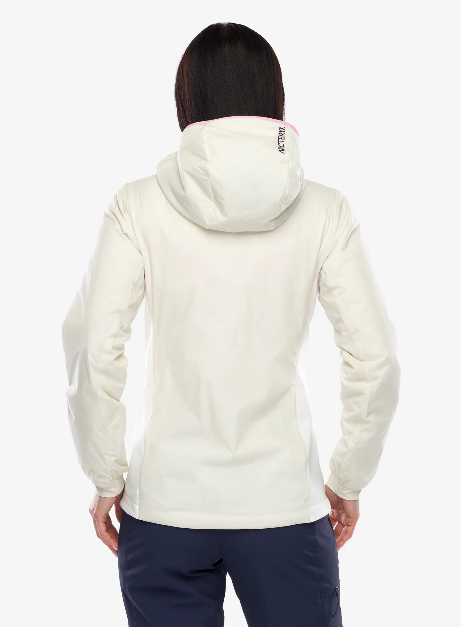Jakna s postavom ženska Arcteryx Atom Hoody - cosmic bloom