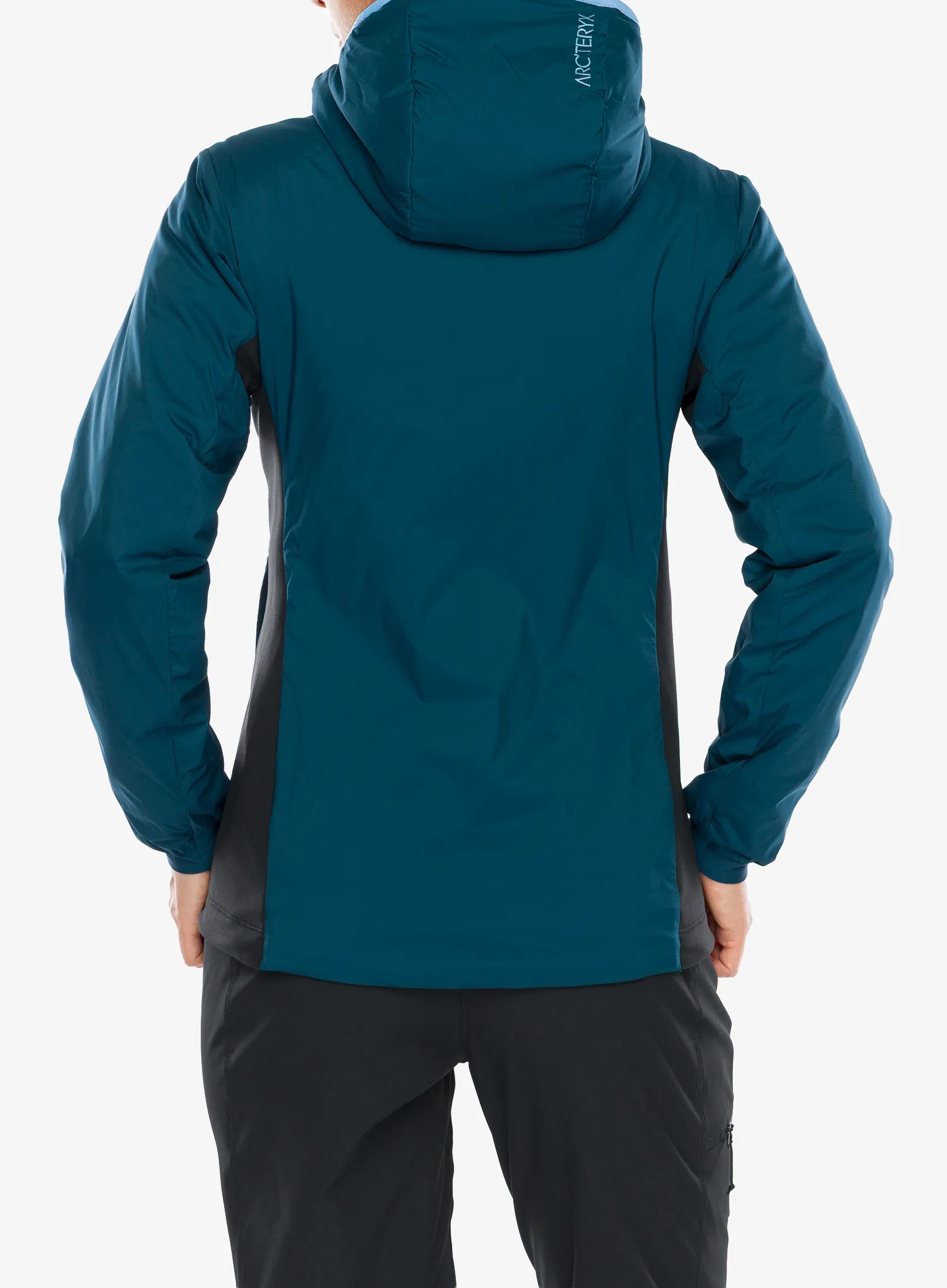 Jakna s postavom ženska Arcteryx Atom Hoody - midnight frost