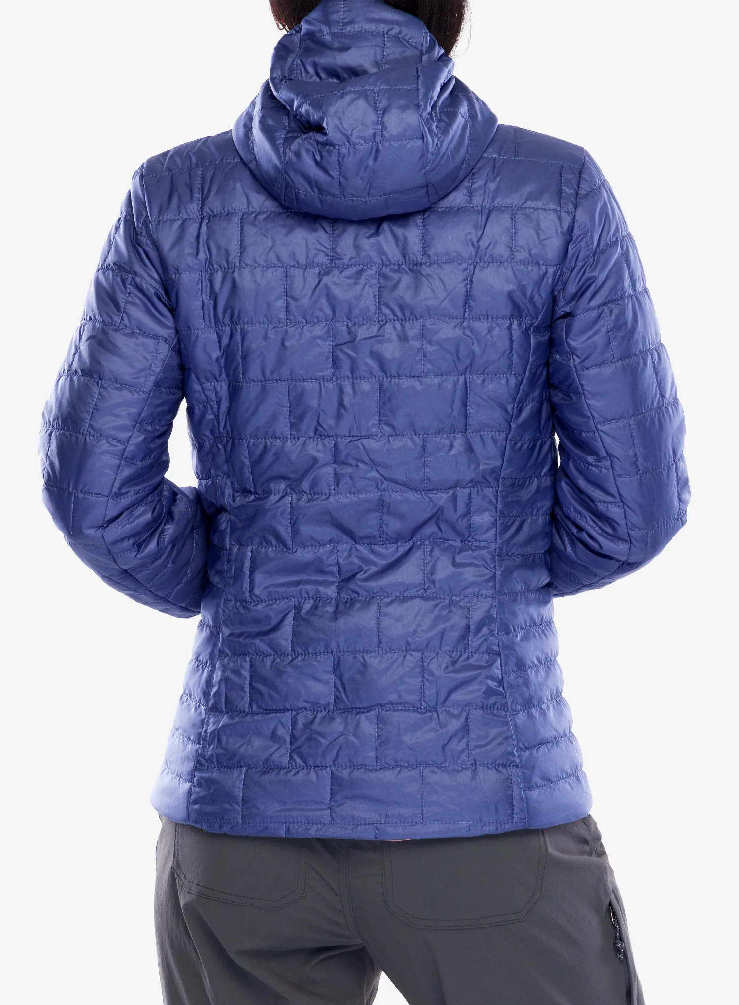 Jakna s postavom ženska Patagonia Nano Puff Hoody - current blue