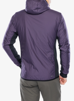 Jakna s postavom Mons Royale Arete Wool Insulation Hood - indigo/cedar