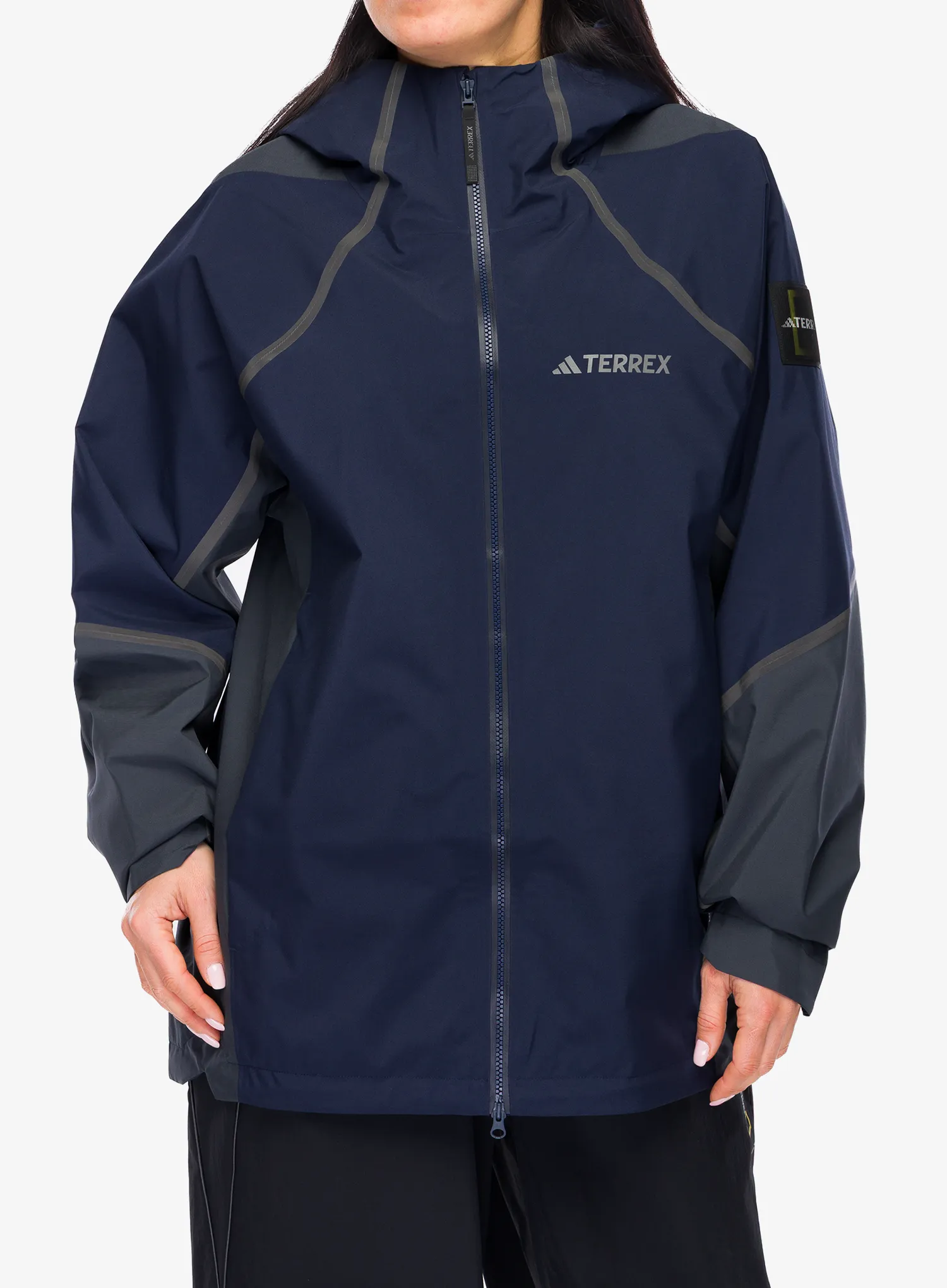 Kišna jakna adidas TERREX NG CP HD Jkt - legend ink/carbon