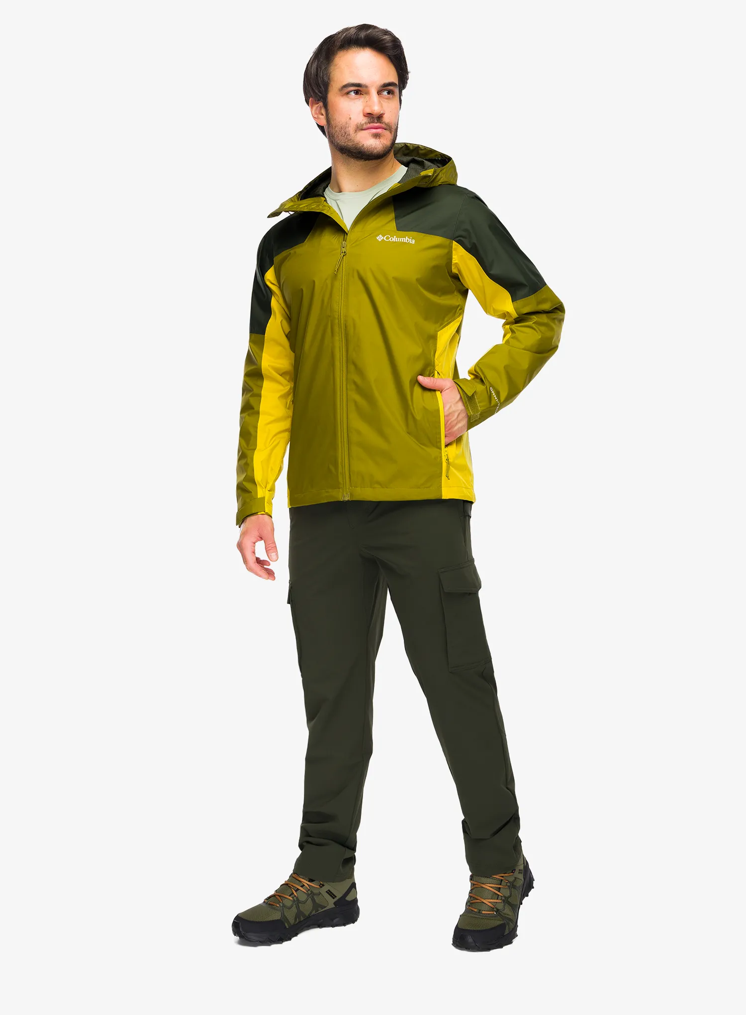 Kišna jakna Columbia Inner Limits III Jacket - mossy green/greenscape/a.moss