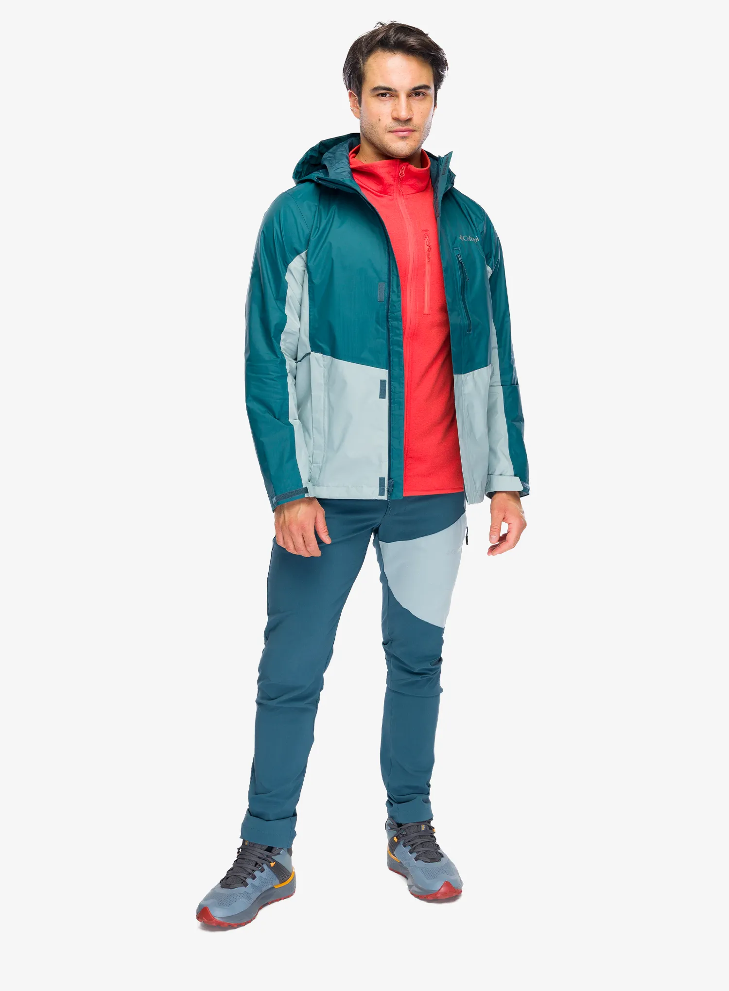 Kišna jakna Columbia Pouring Adventure III Jacket - everblue/crushed blue