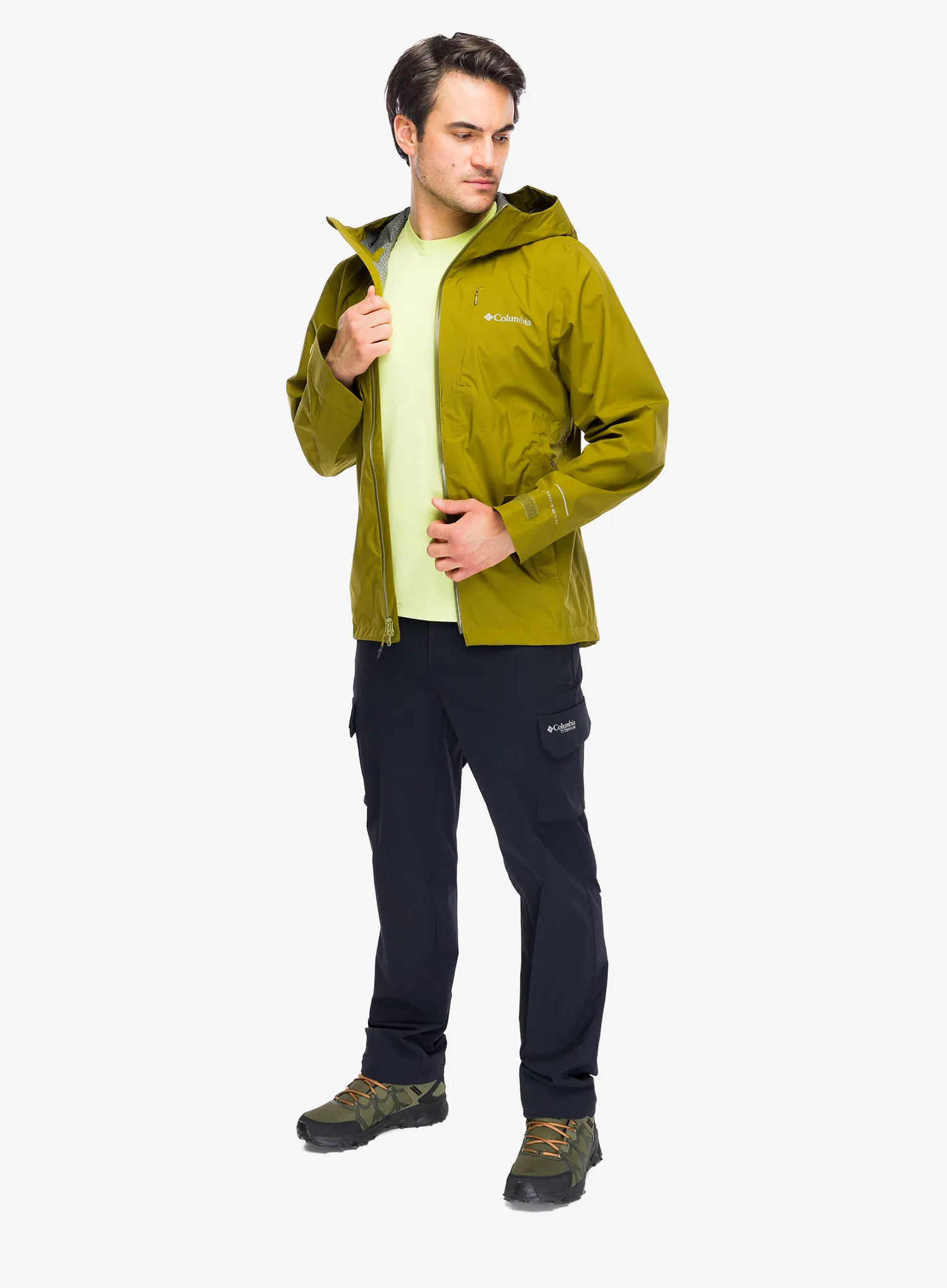 Kišna jakna Columbia Trailborne 2.5L Shell - mossy green