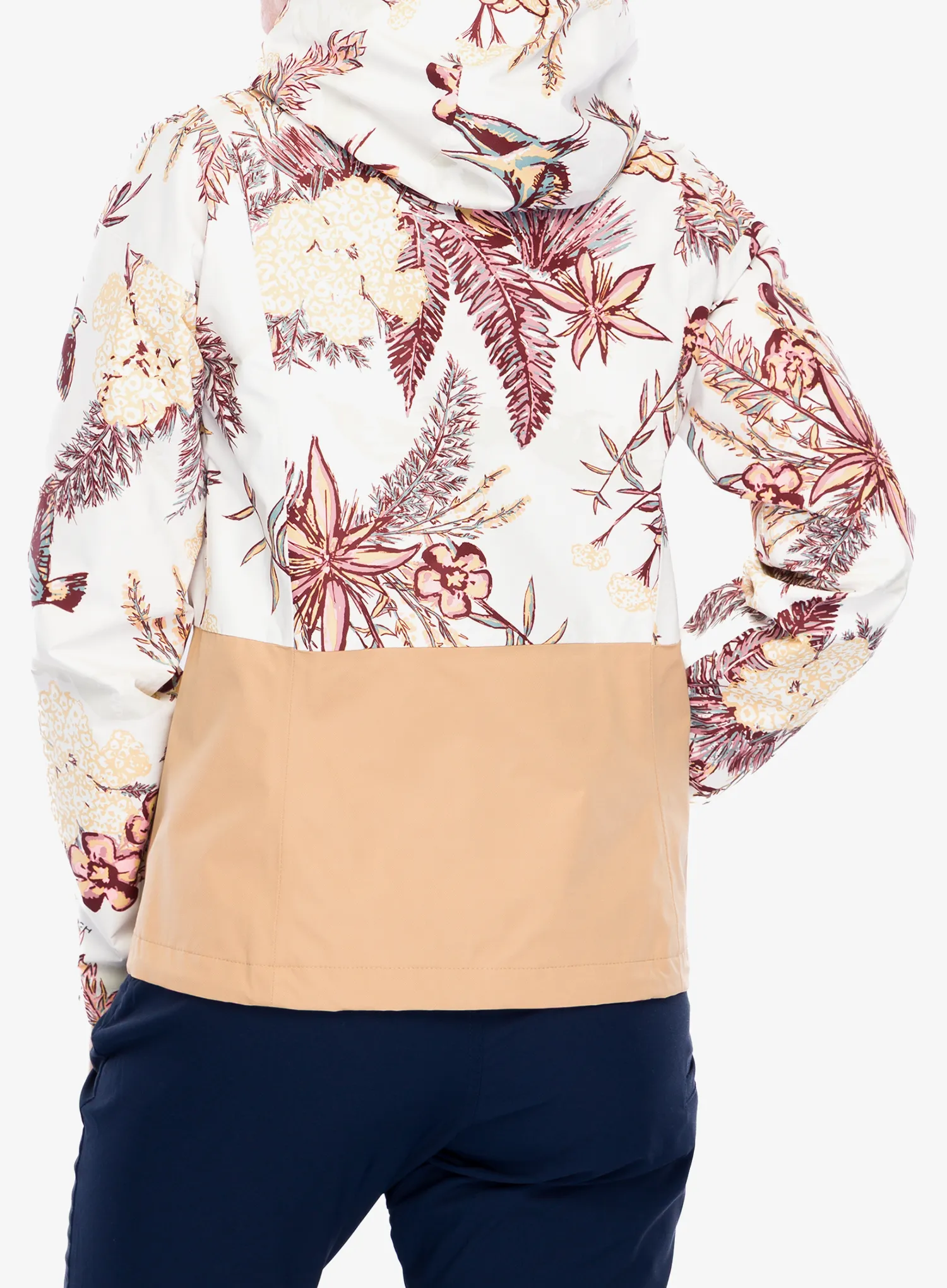 Ženska kišna jakna Columbia Hikebound Printed Jacket - sea salt outbacked/canoe