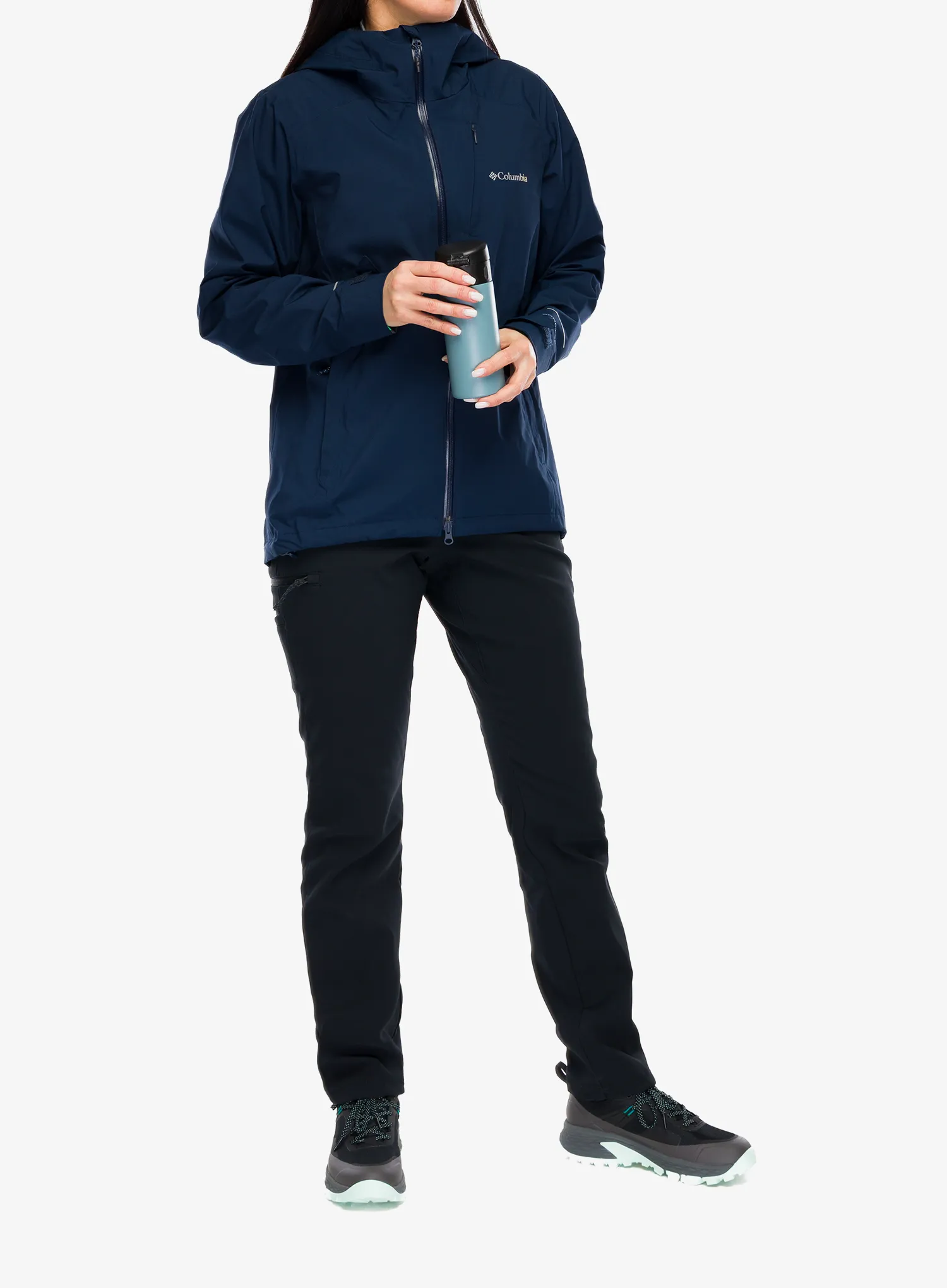 Ženska kišna jakna Columbia Trailborne 2.5L Shell - collegiate navy