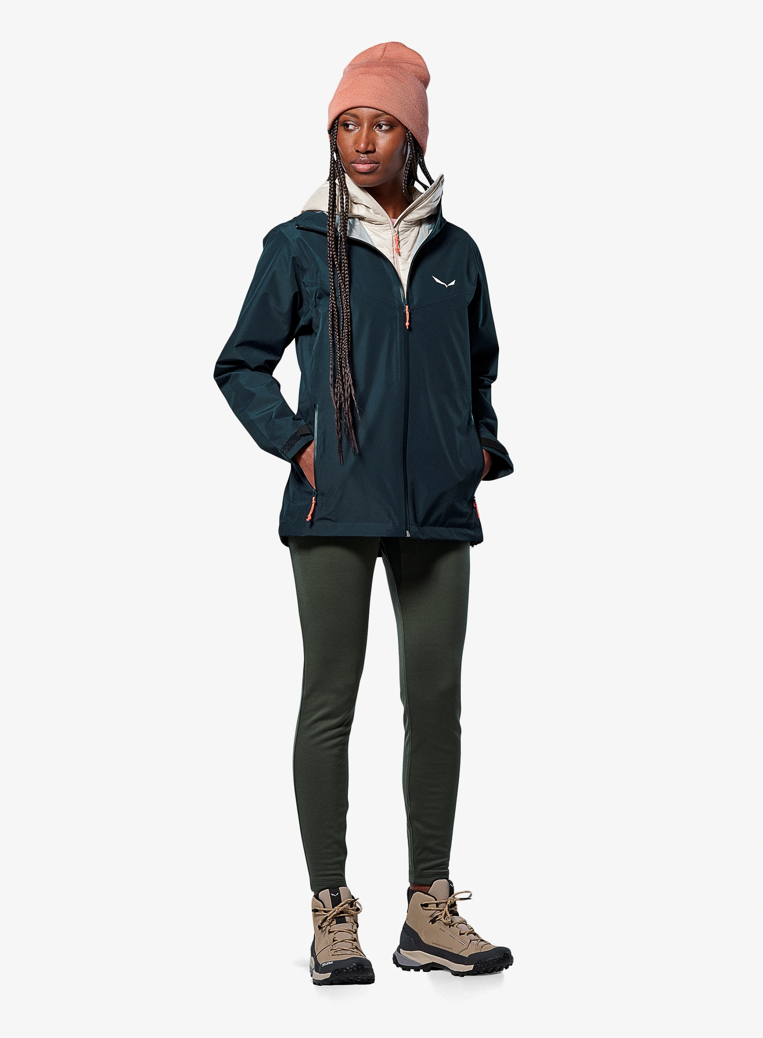 Ženska kišna jakna Salewa Puez Aqua 4 PTX 2.5L Jacket - navy blazer