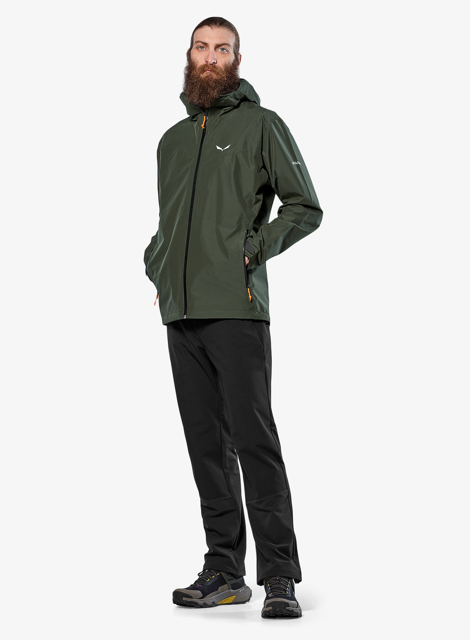 Kišna jakna Salewa Puez Aqua 4 PTX 2,5L Jacket - dark olive