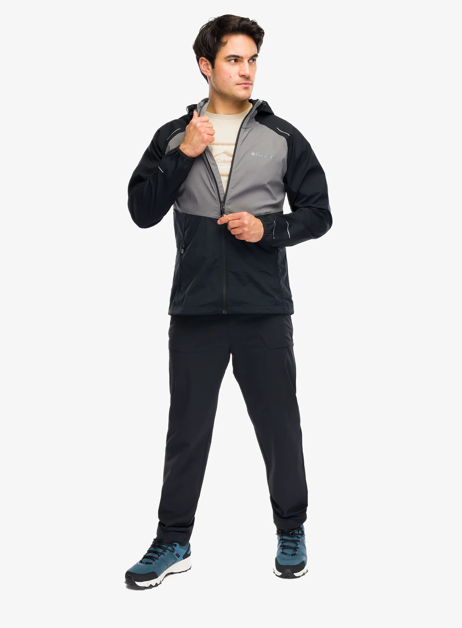 Vjetrovka Columbia Tech II Wind Full Zip - black/columbia grey