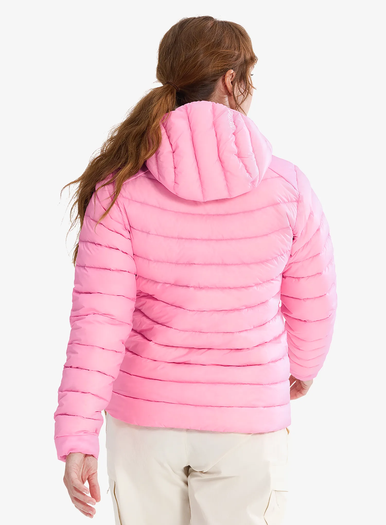 Ženska perjana jakna Arcteryx Cerium Hoody - pineberry