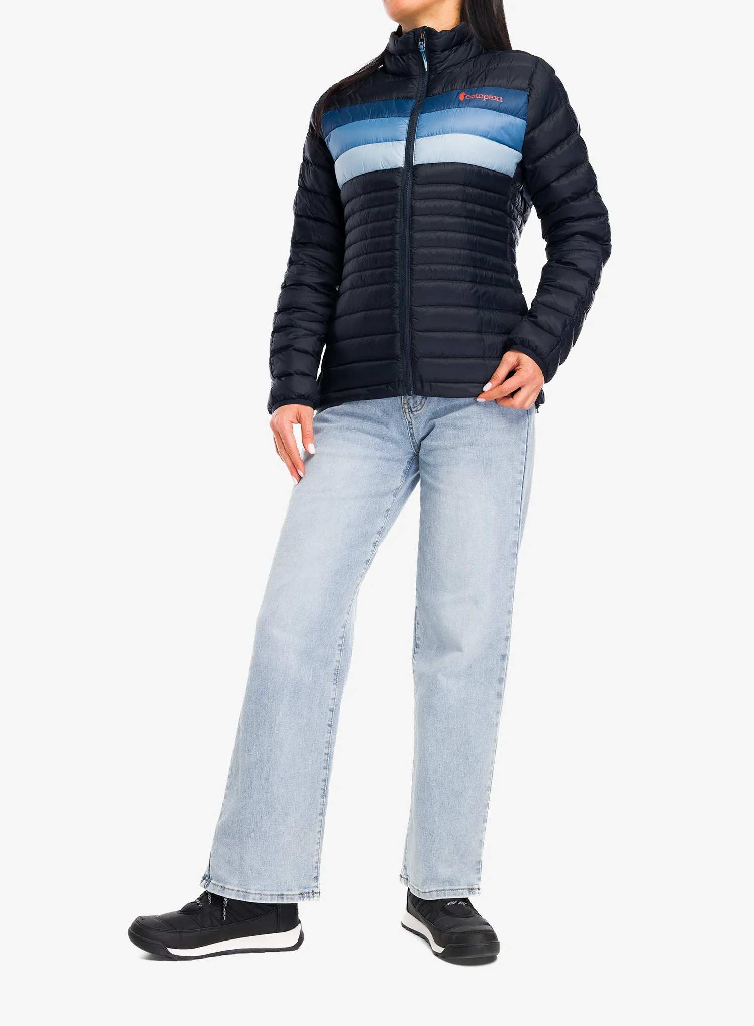 Ženska perjana jakna Cotopaxi Fuego Down Jacket - carbon stripes