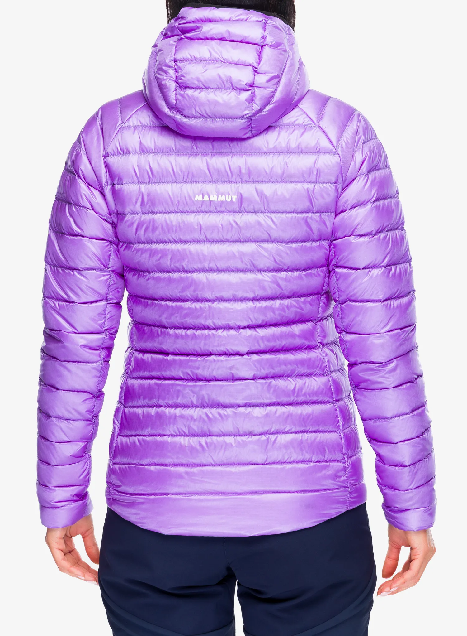 Ženska perjana jakna Mammut Broad Peak IN Hooded Jacket - lavandin/black