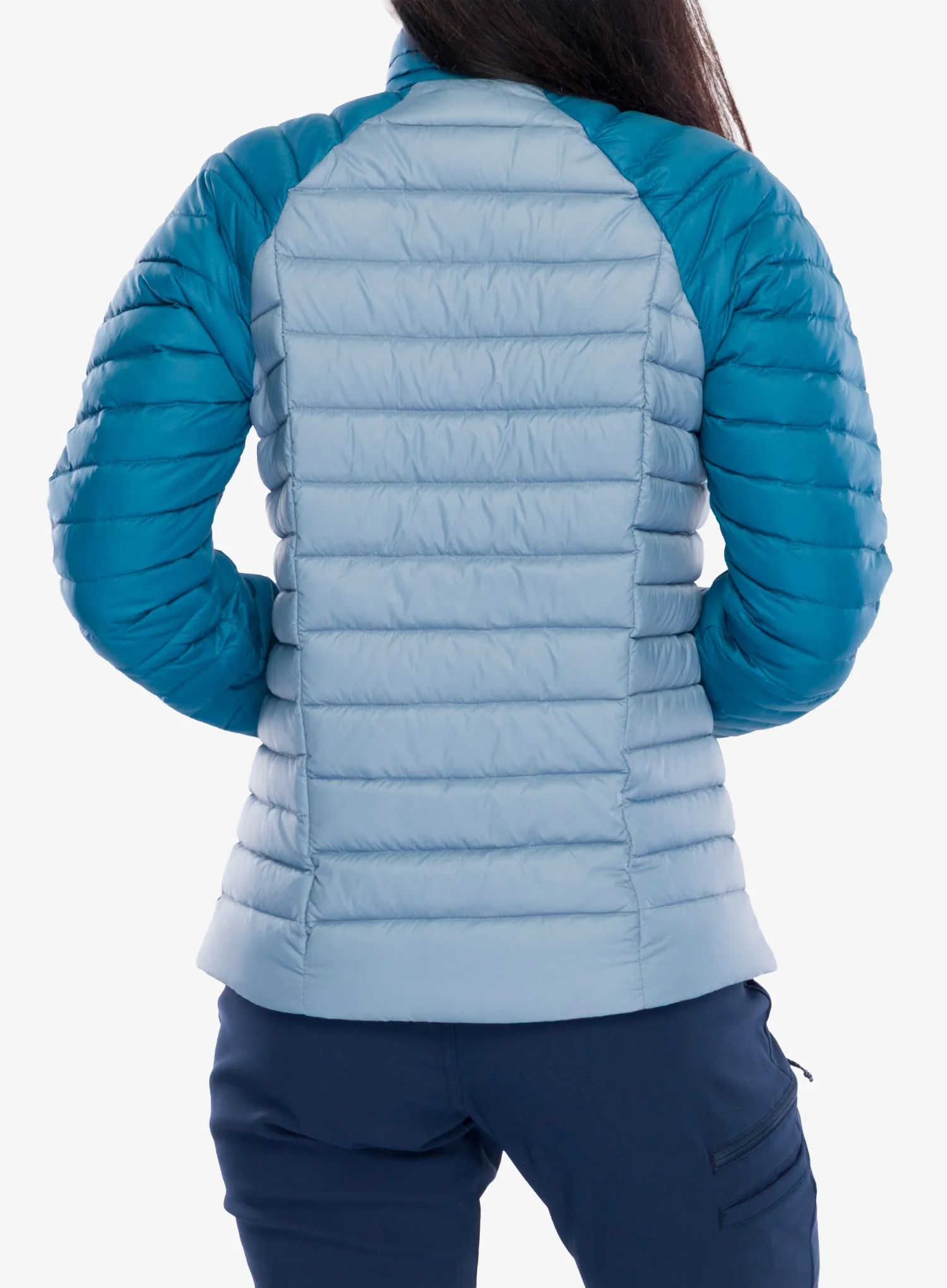 Ženska perjana jakna Patagonia Down Sweater - light plume grey