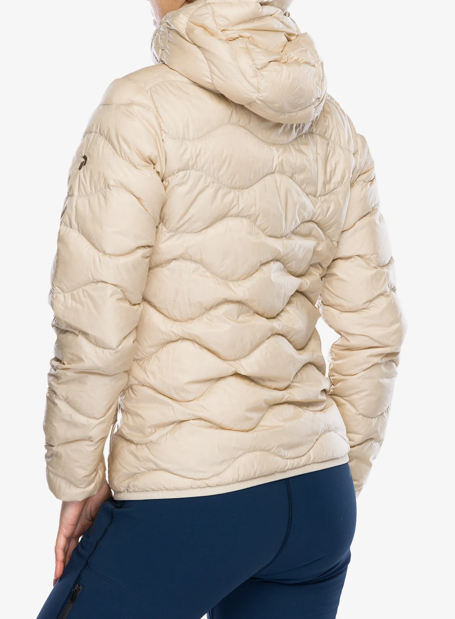 Ženska perjana jakna Peak Performance Helium Down Hood Jacket - sand fog