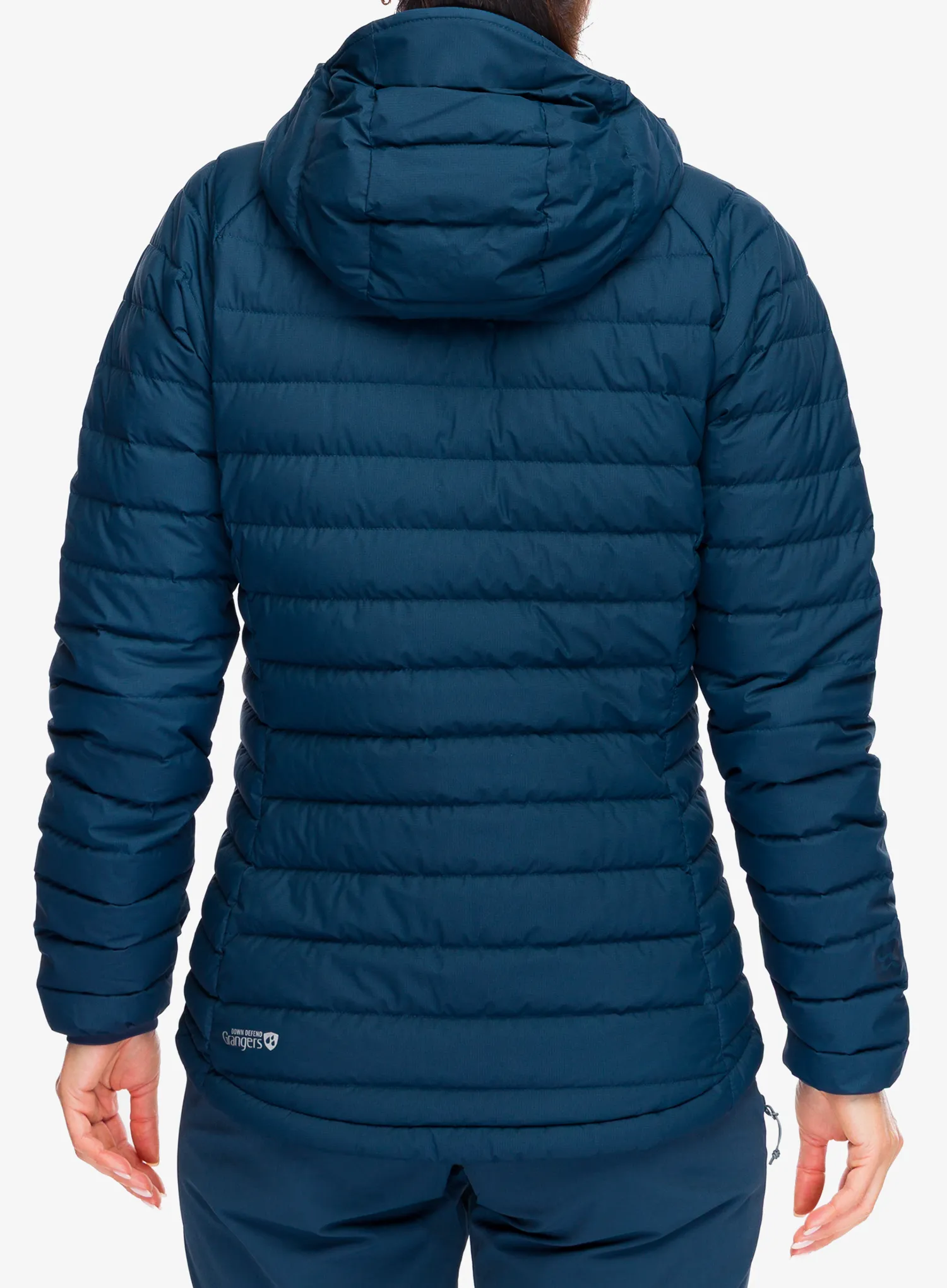 Ženska perjana jakna Rab Microlight Windstopper Hoody - tempest blue