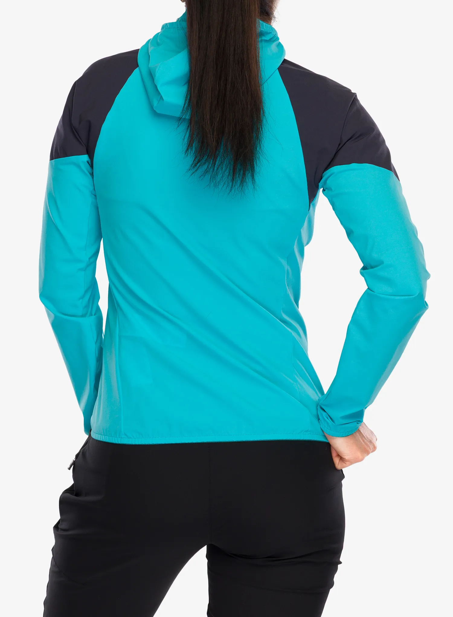 Ženska softshell jakna Montura Rise Hooded Jacket - turquoise/graphite blue