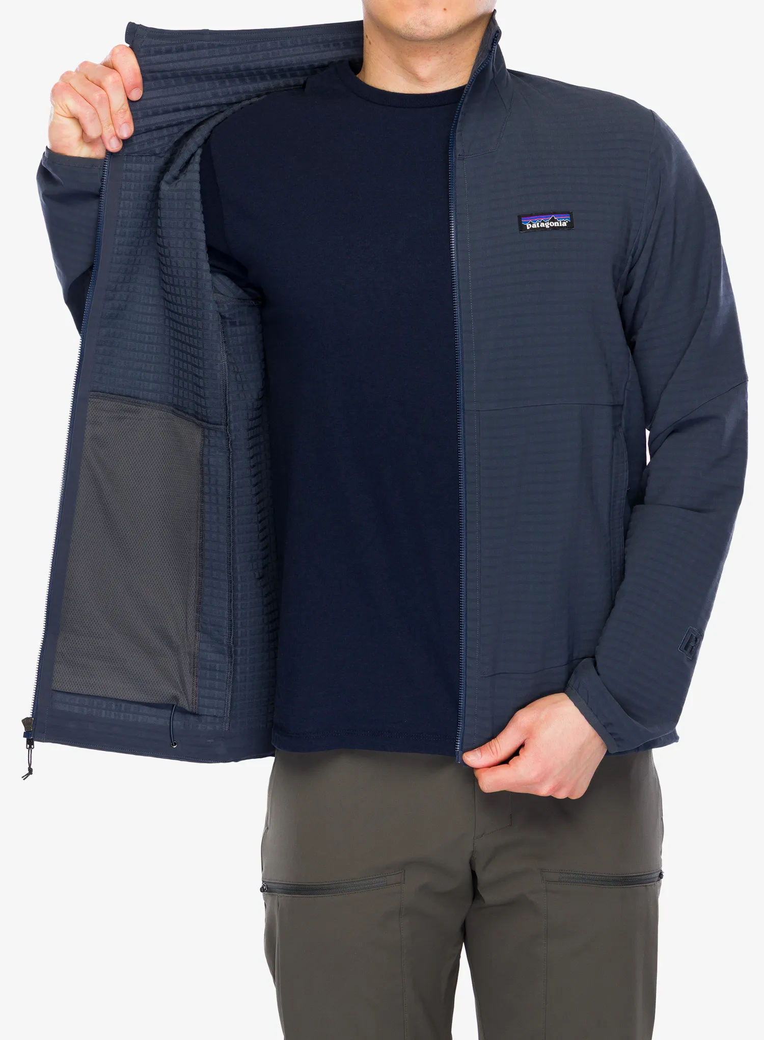 Softshell jakna Patagonia R1 TechFace Jacket - smolder blue