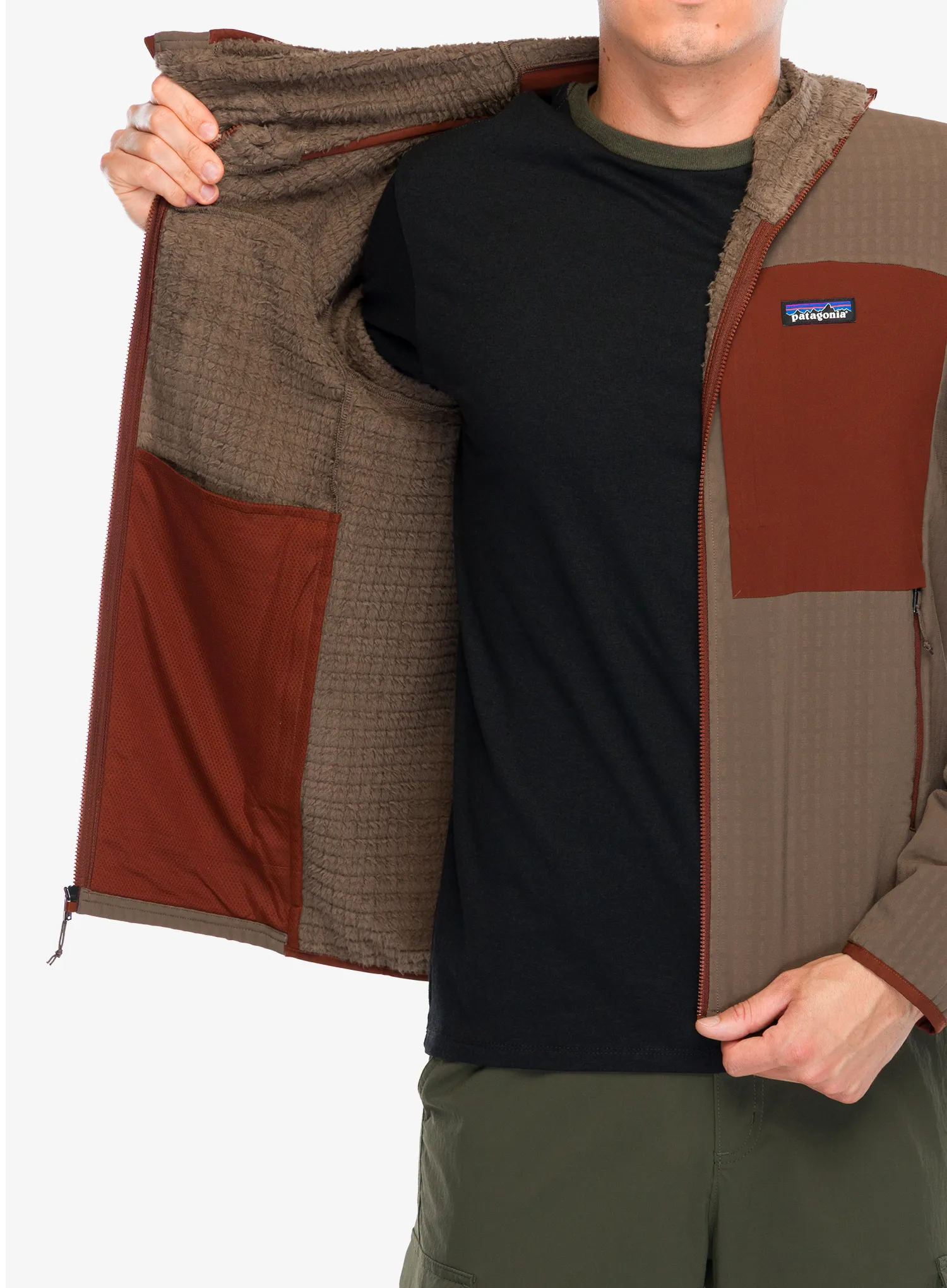 Softshell jakna Patagonia R2 TechFace Hoody - marlow brown