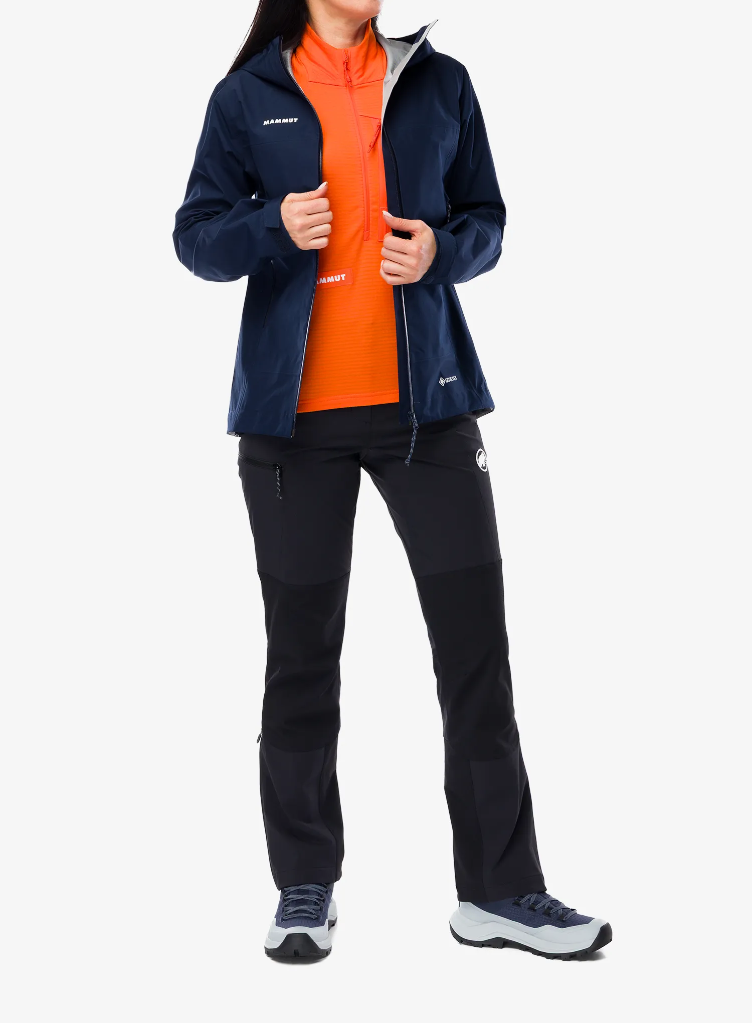 Ženska jakna za planine Mammut Crater Light HS Hooded Jacket - marine