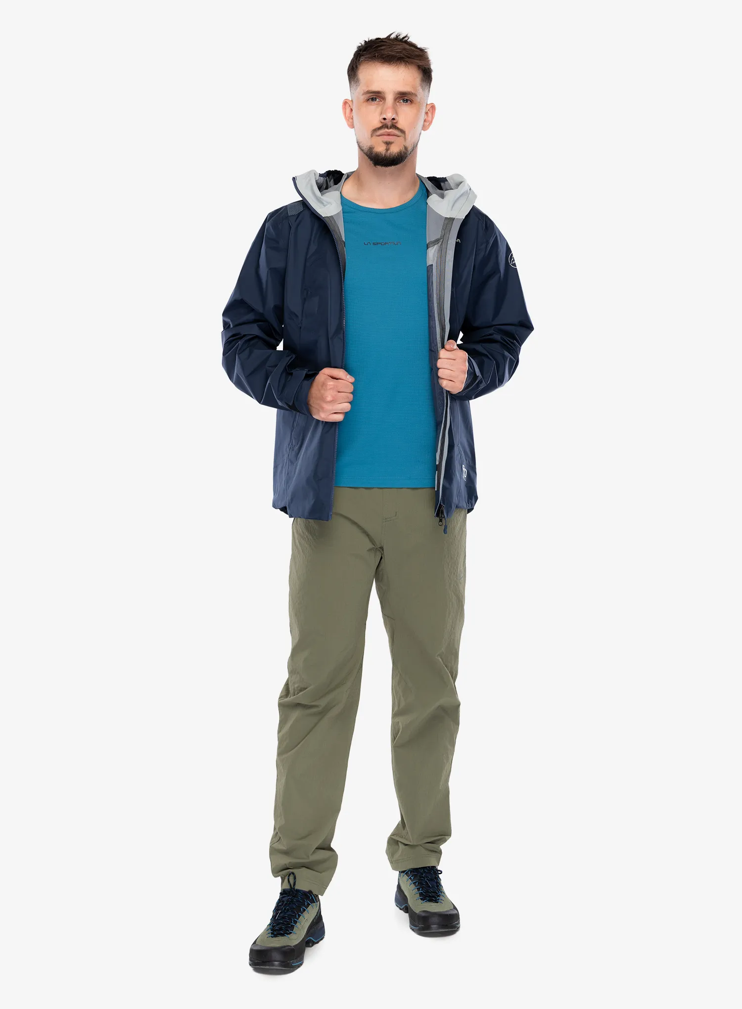 Jakna za planine La Sportiva Discover Shell Jacket - night sky/chalk