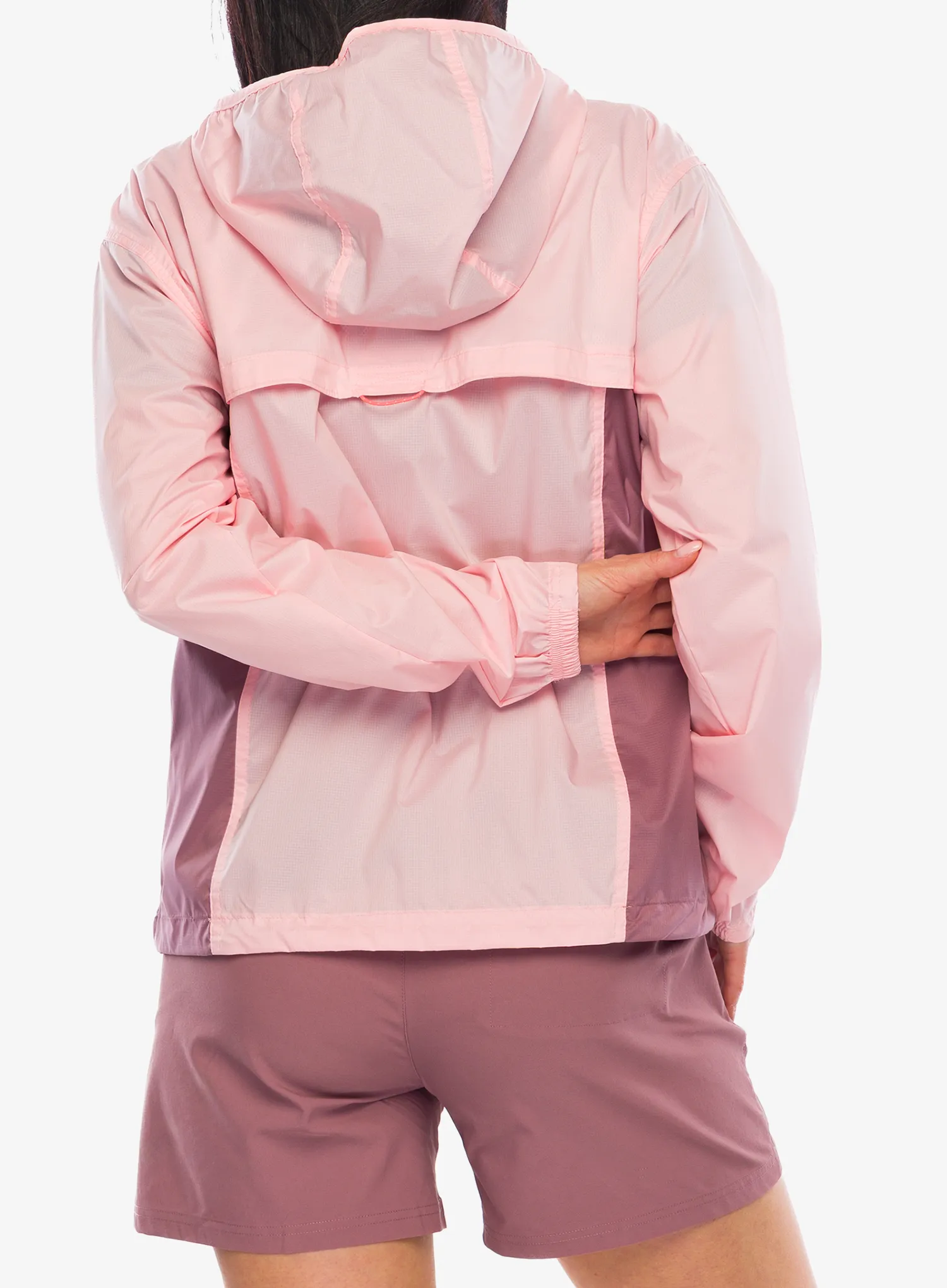 Ženska vjetrovka Columbia Crested Canyon Windbreaker - pink sand/fig