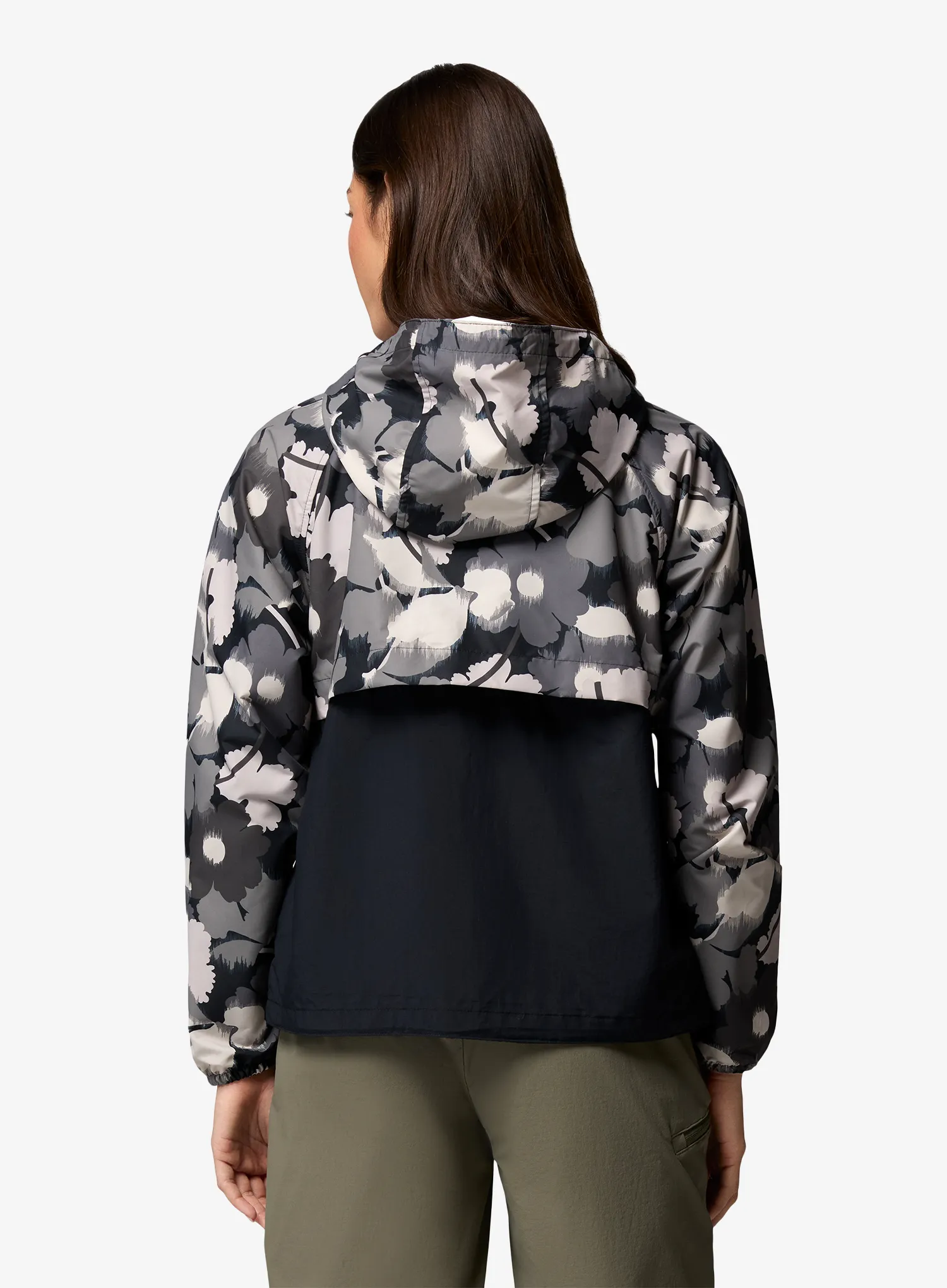 Ženska vjetrovka Columbia Spire Valley Printed Windbreaker - black ikatbloom print/black
