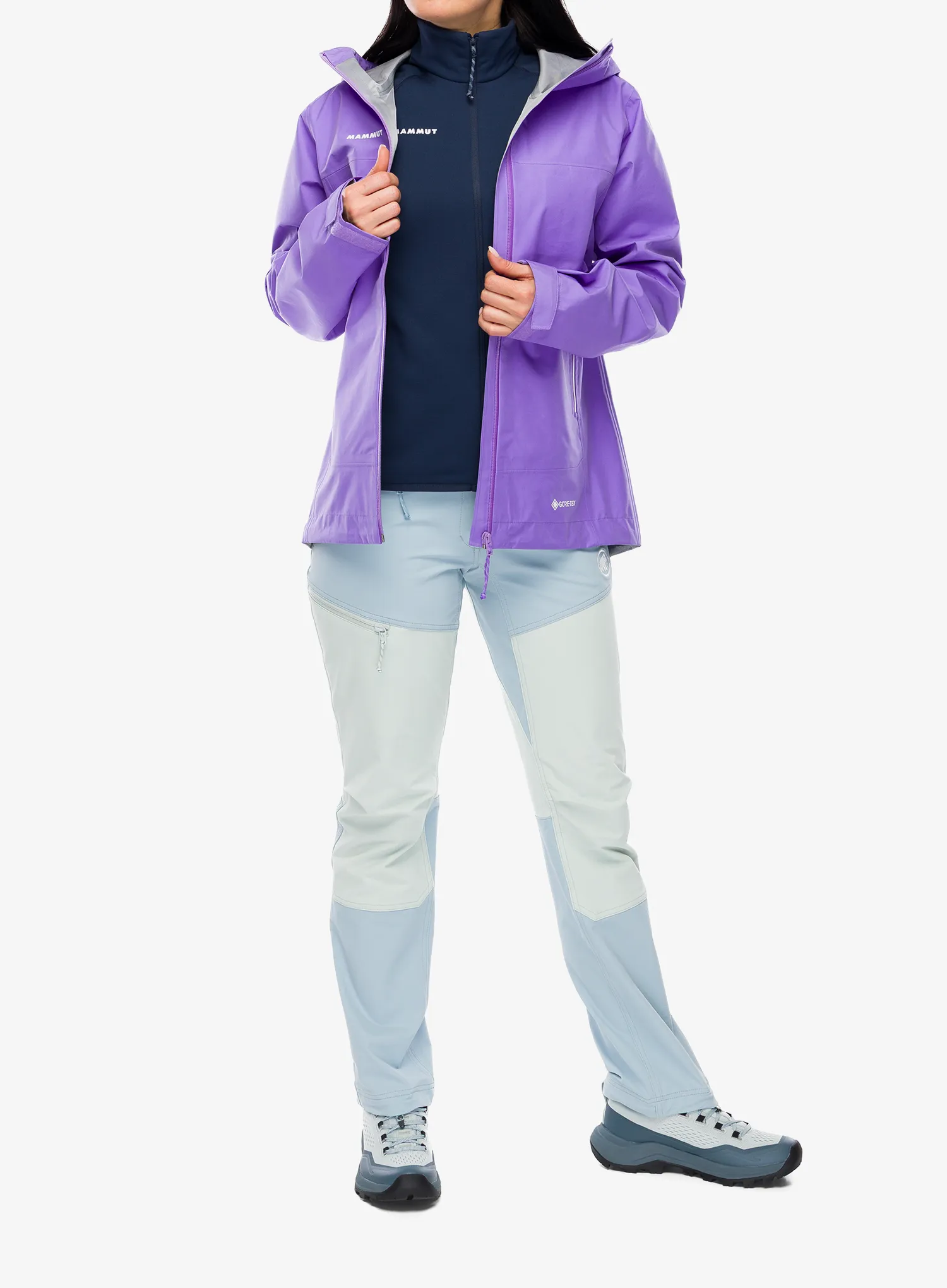 Ženska jakna s membranom Mammut Crater Light HS Hooded Jacket - lavandin
