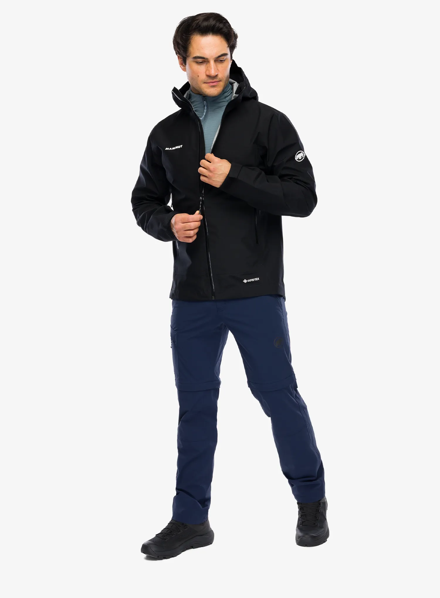 Kišna jakna Mammut Crater Light HS Hooded Jacket - black