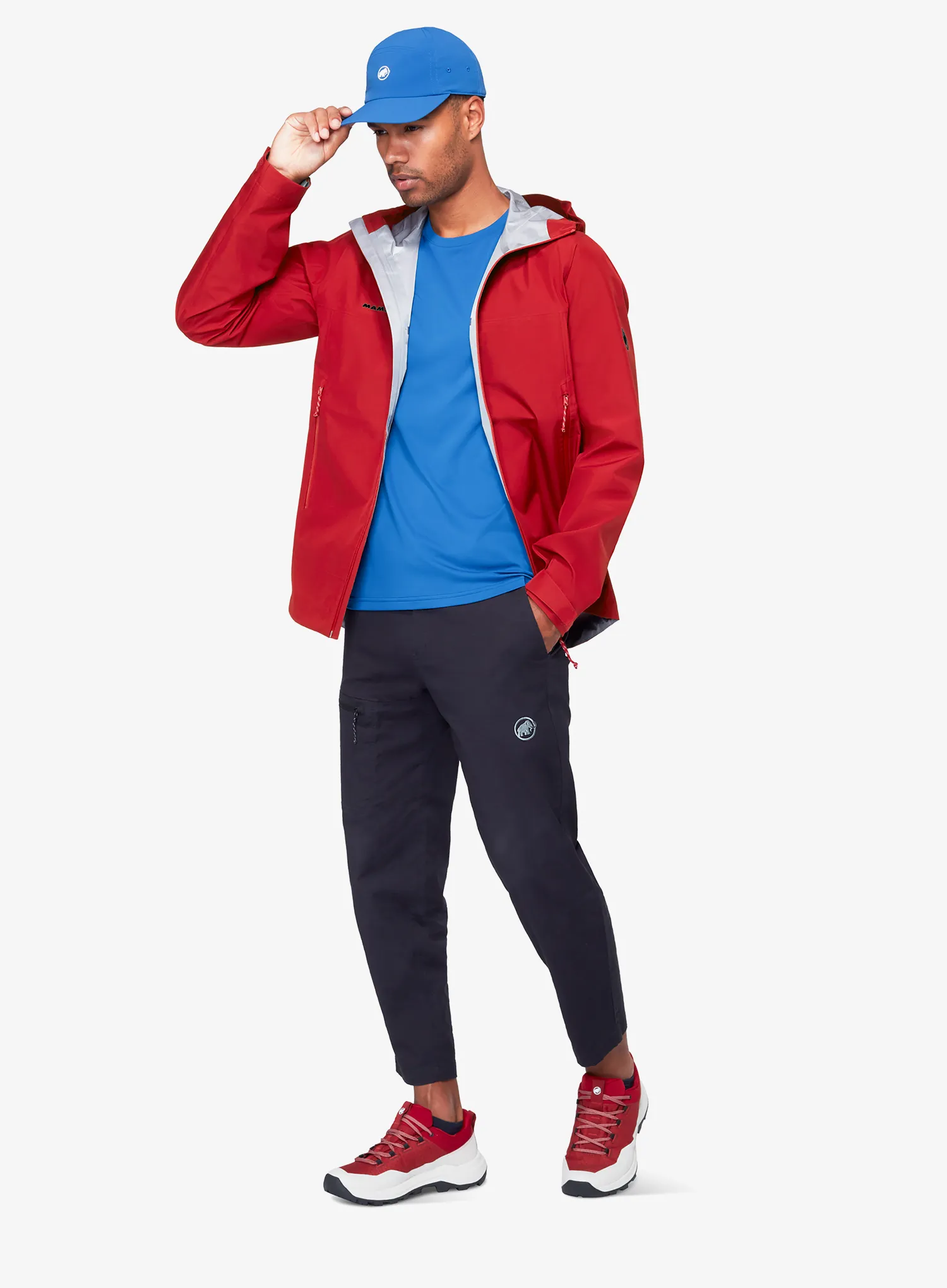 Kišna jakna Mammut Crater Light HS Hooded Jacket - dark mammut red