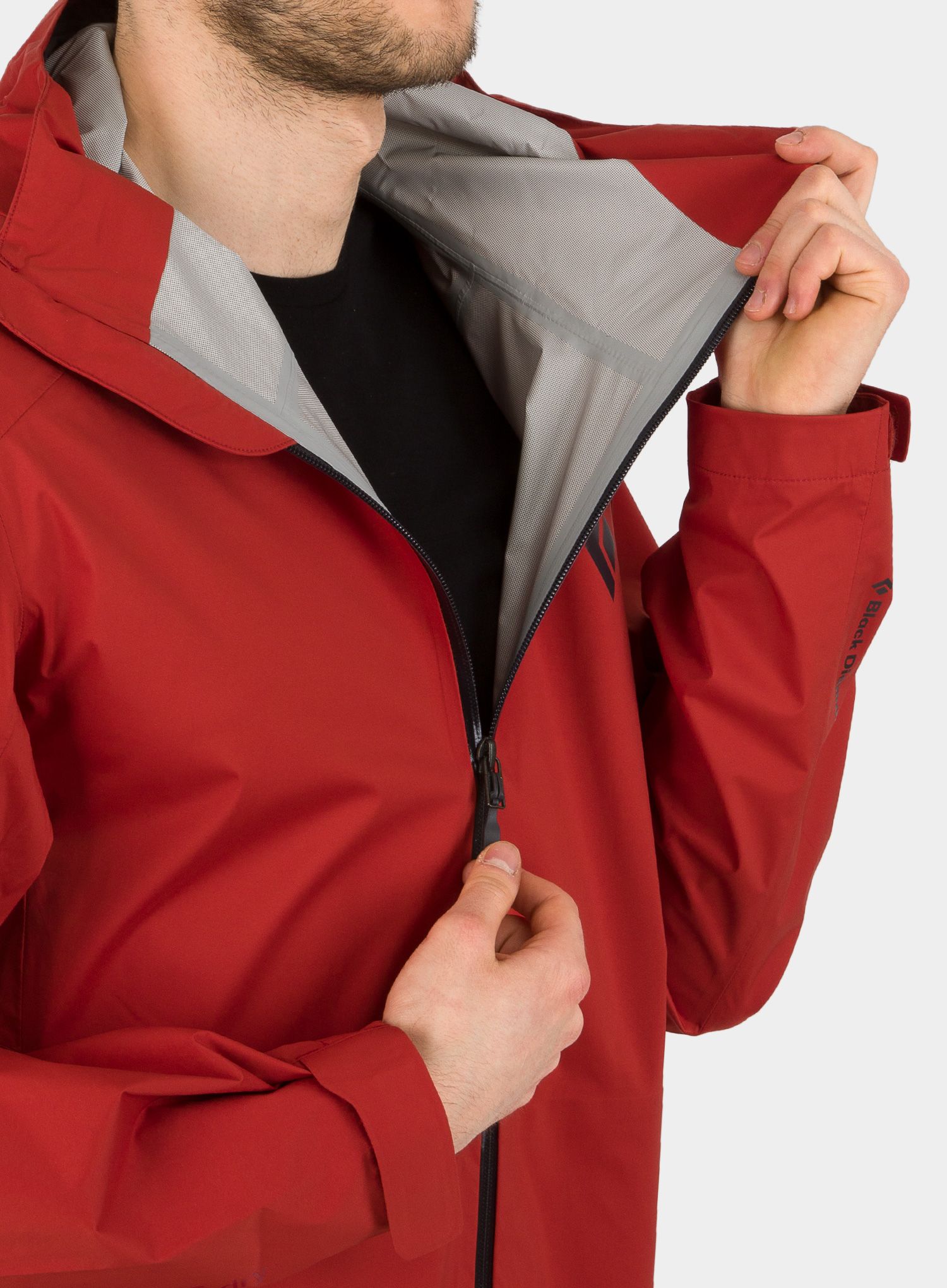 Jakna Black Diamond Stormline Stretch Rain Shell - red rock