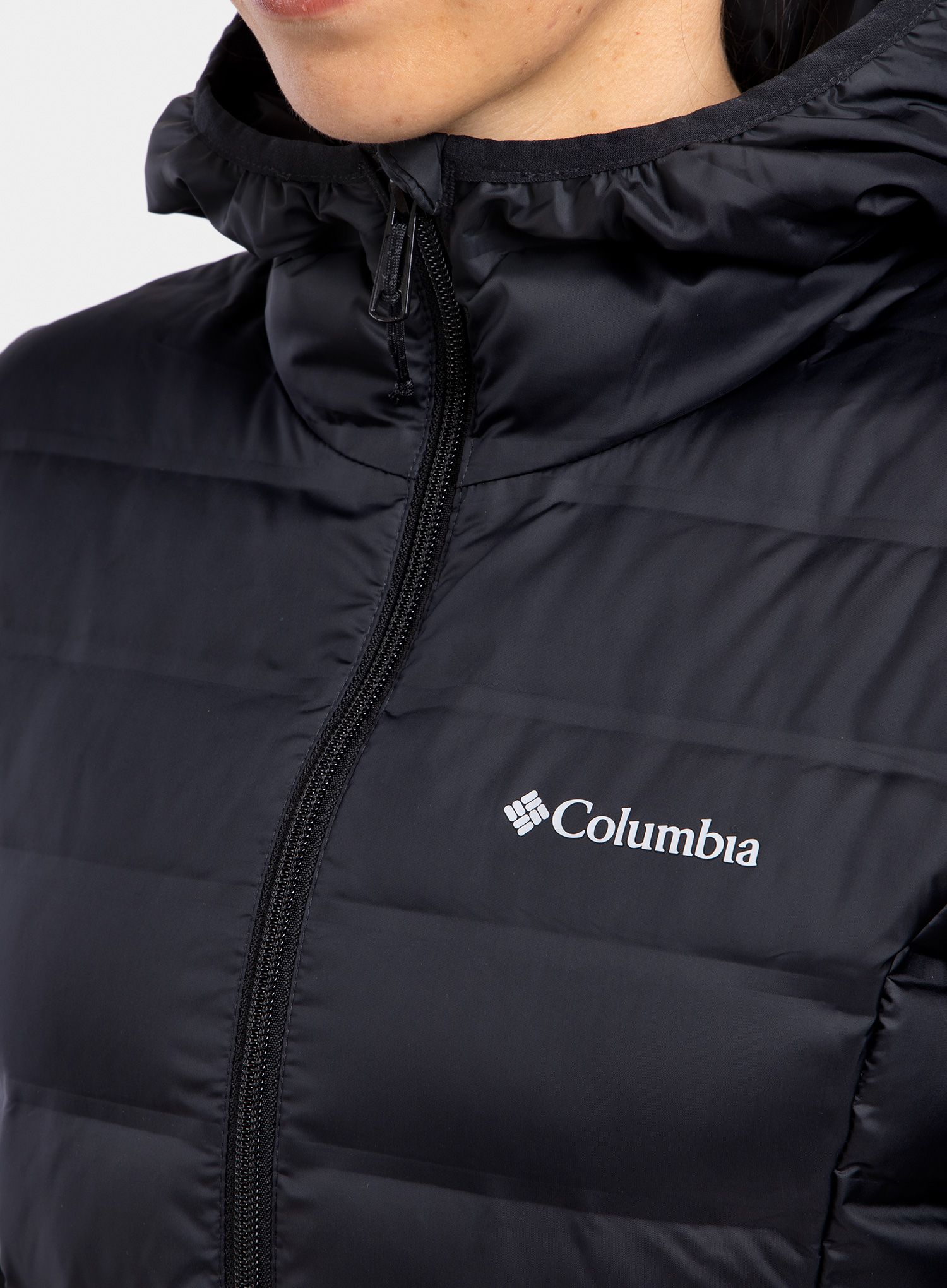 Ženski perjani kaput Columbia Lake 22 Down Long Hooded Jacket - black