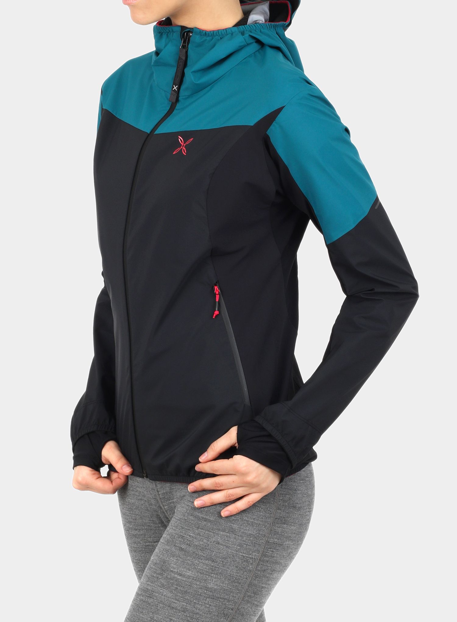 Ženska jakna Montura Air Active Hoody Jacket - black/baltic