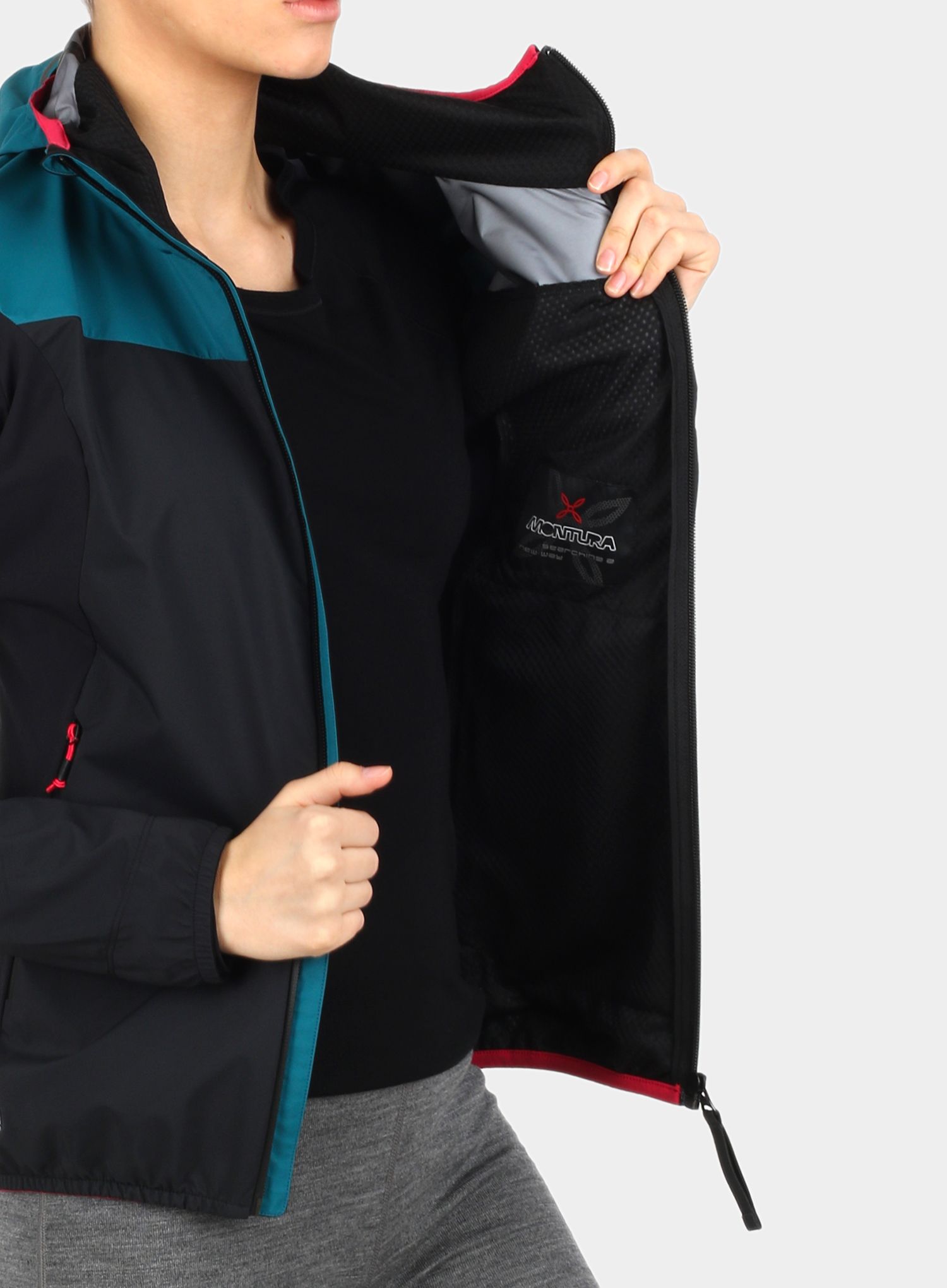 Ženska jakna Montura Air Active Hoody Jacket - black/baltic