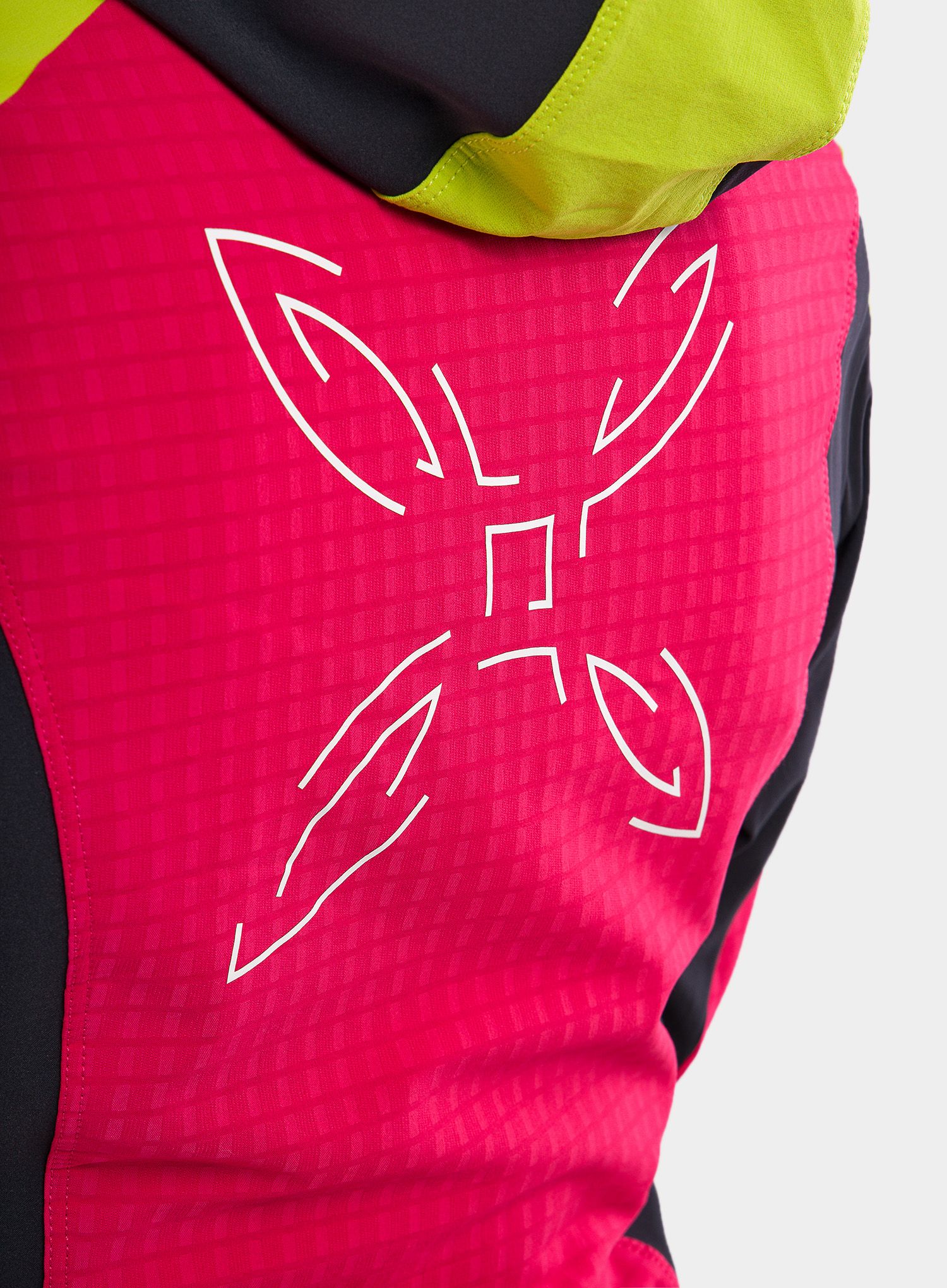 Ženska jakna Montura Wind Revolution Hoody Jacket - sugar rose/lime green